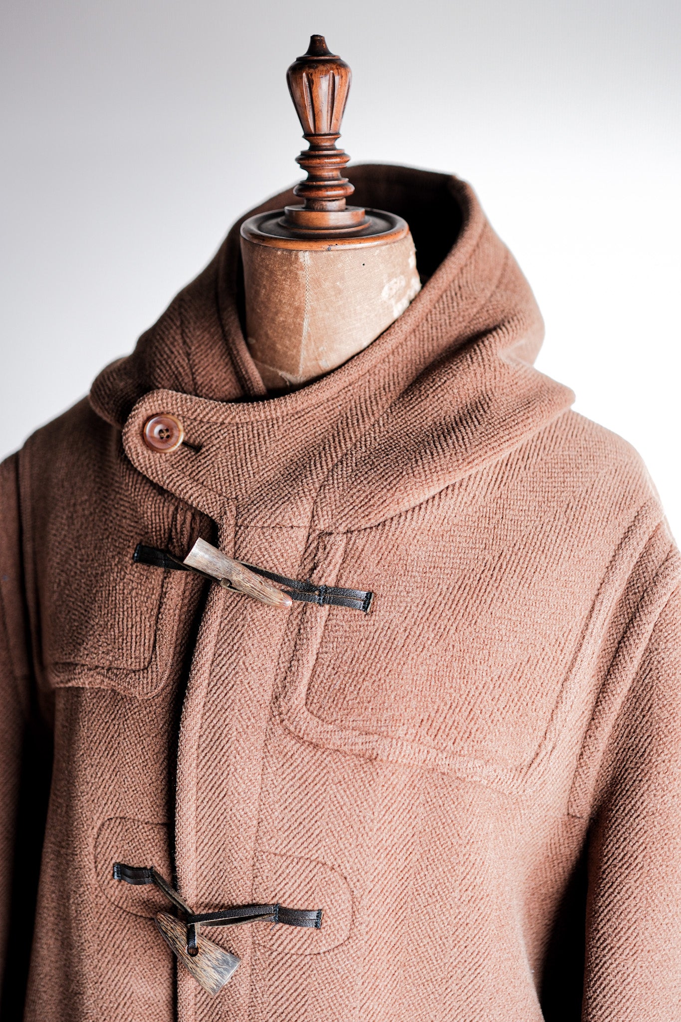 【~90's】Old INVERTERE Wool Duffle Coat "Moorbrook"