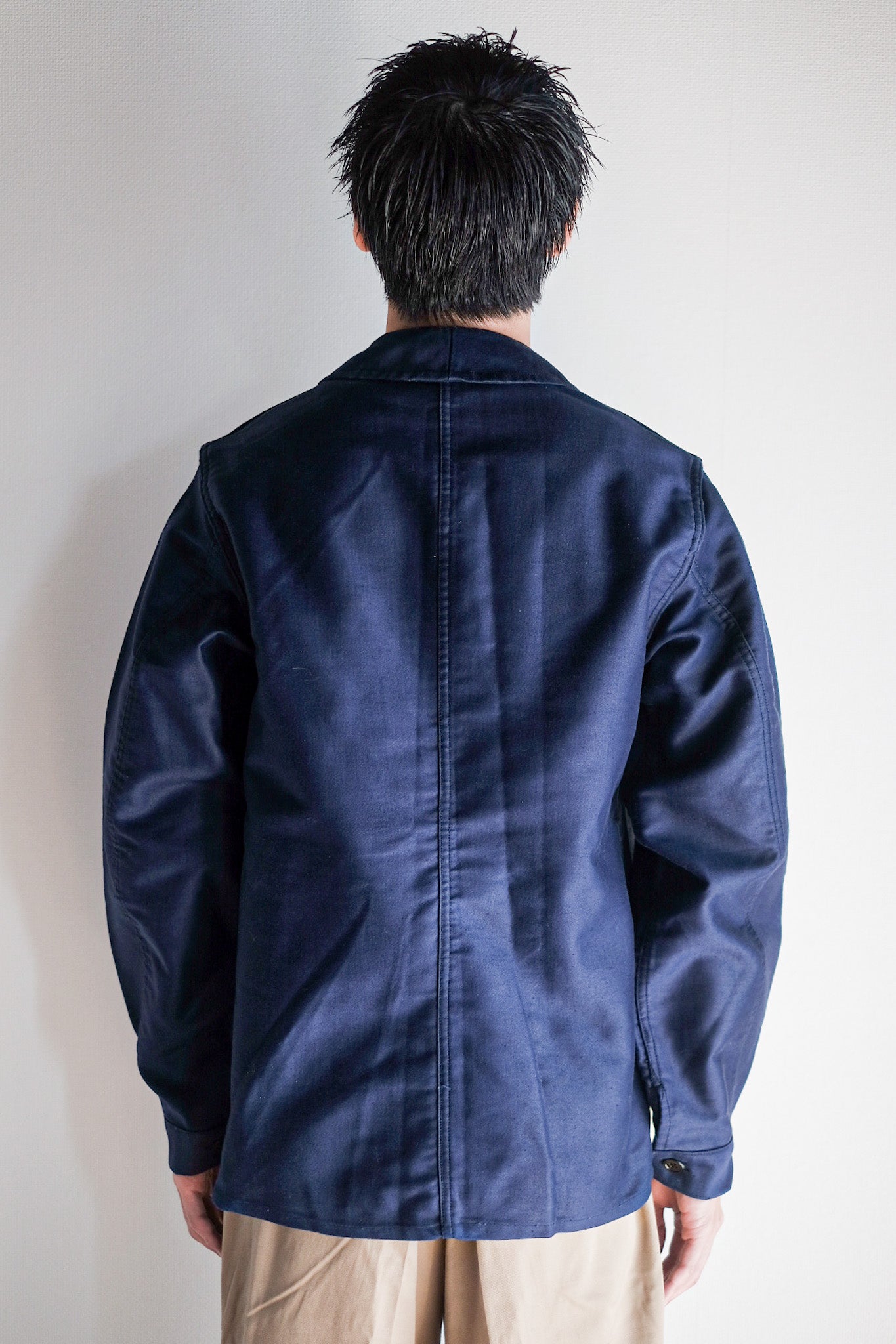 【~40's】French Vintage Blue Moleskin Work Jacket "Dead Stock"