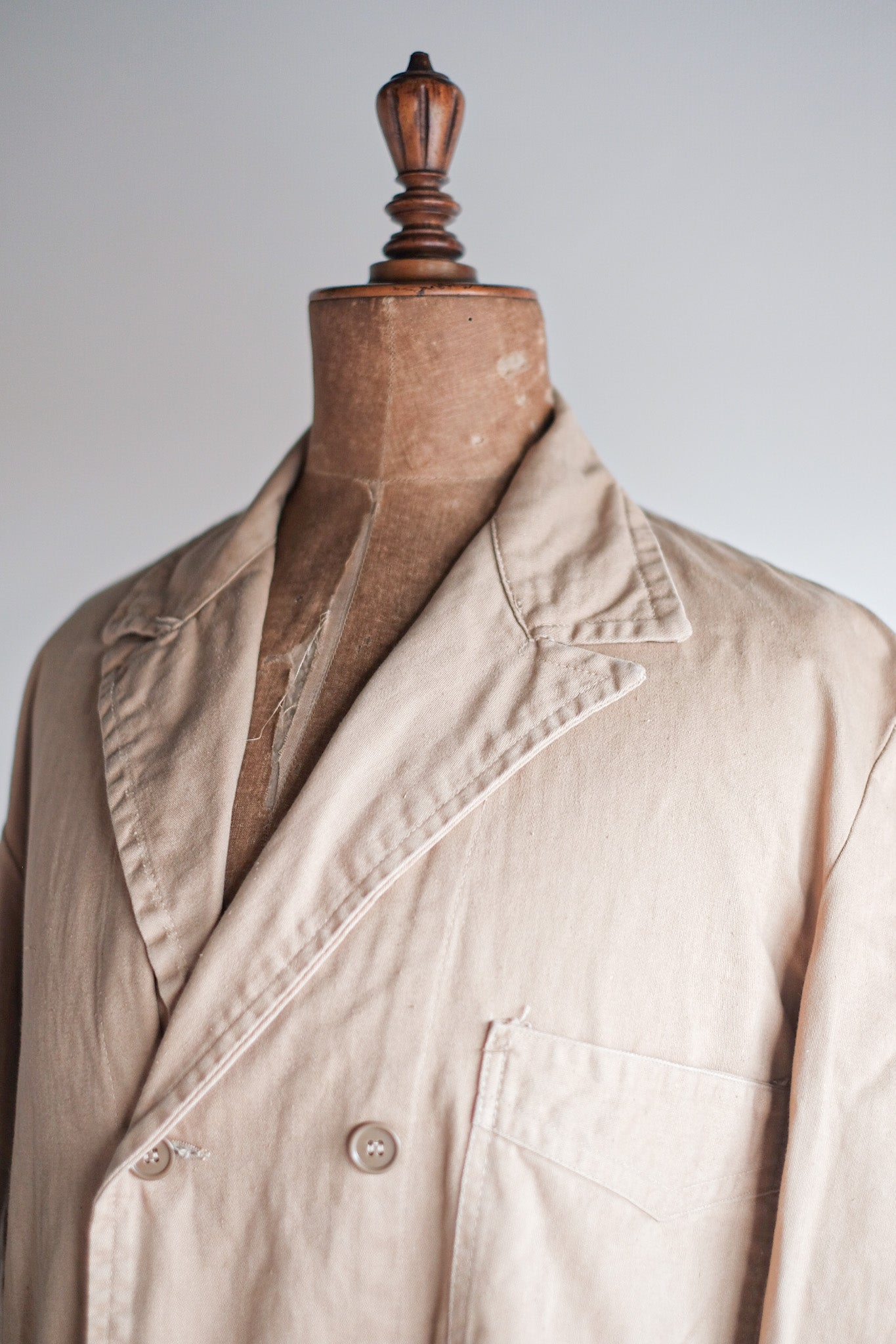 【~50's】Dutch Vintage Double Breasted Cotton Work Coat