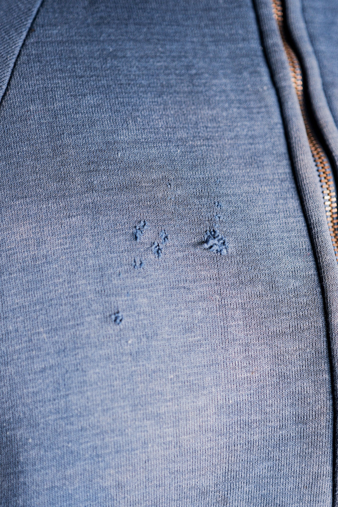 【~60's】French Vintage Full Zip Cotton Sweatshirt