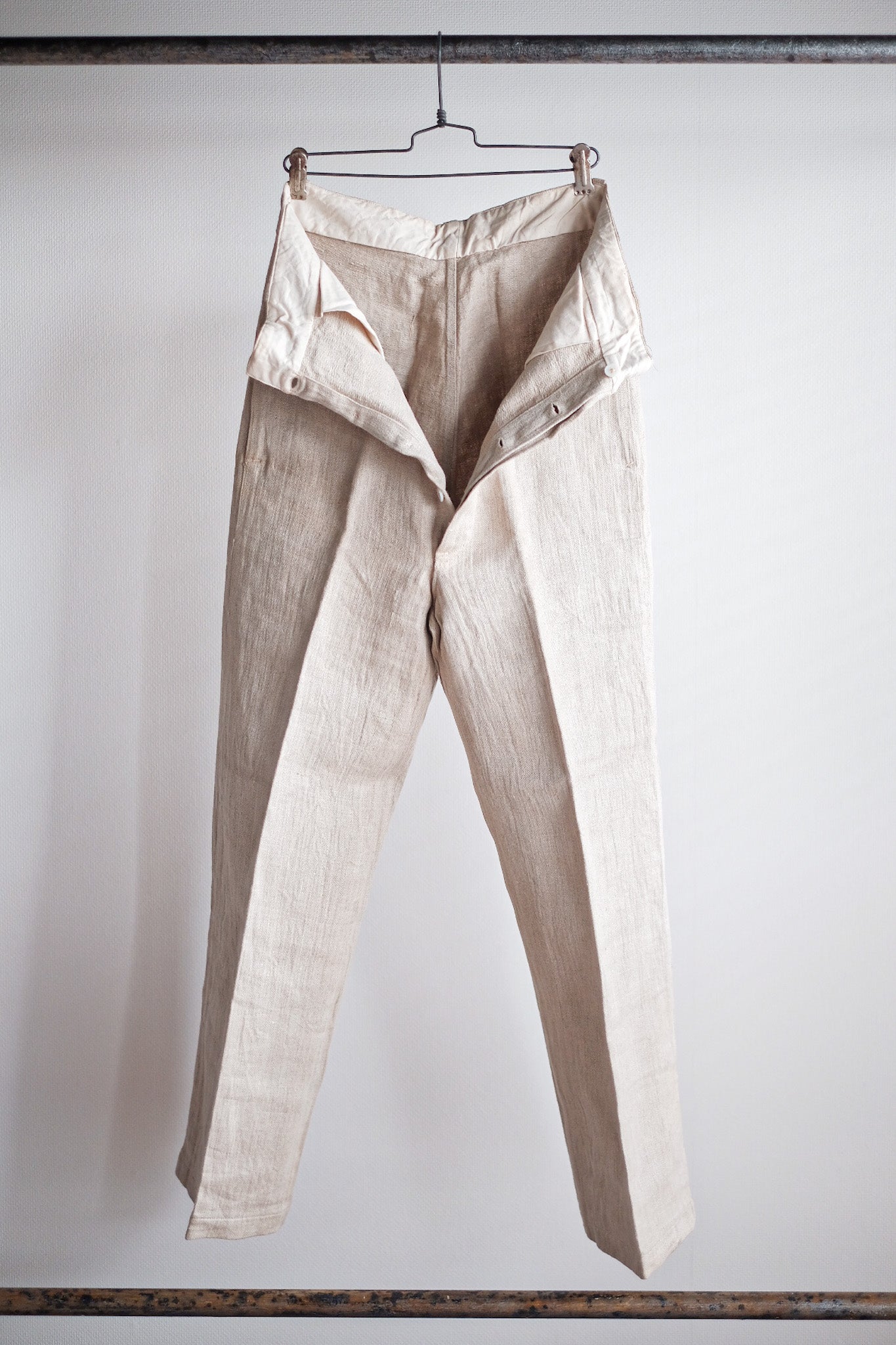 【~40’s】German Vintage HBT Linen Trousers