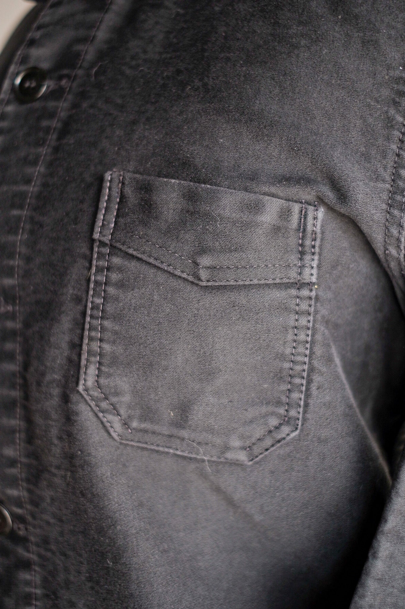 【~50's】French Vintage Black Moleskin Work Jacket