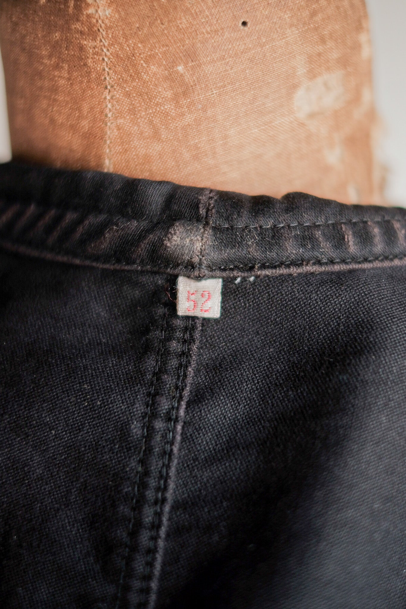 【~60's】French Vintage Black Moleskin Work Jacket