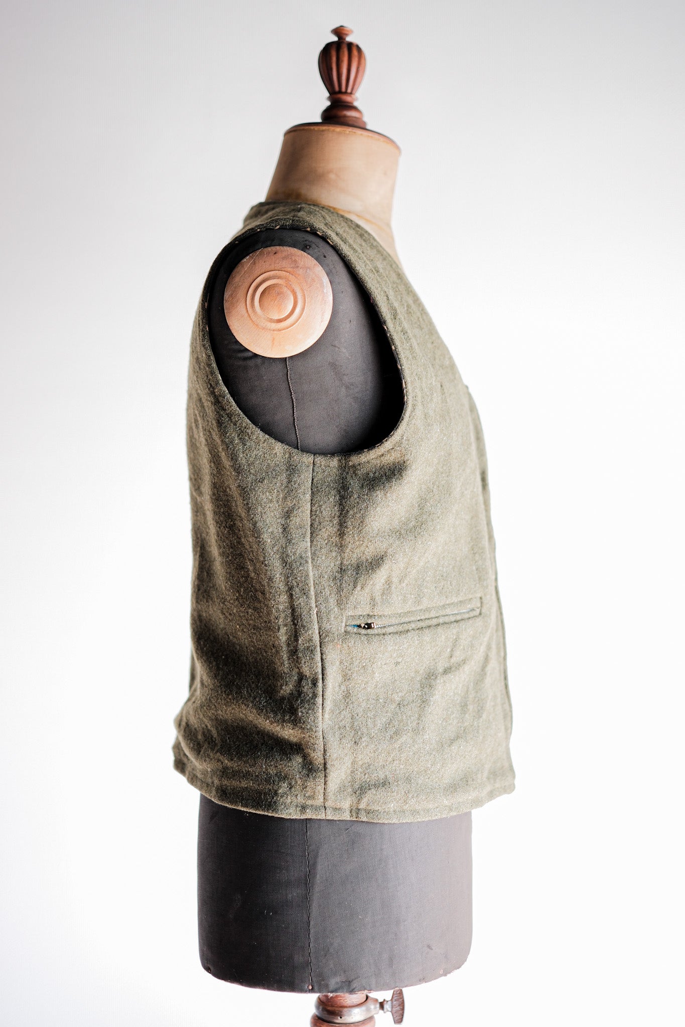 【~70's】American Vintage Tiger Stripe Camouflage Reversible Vest