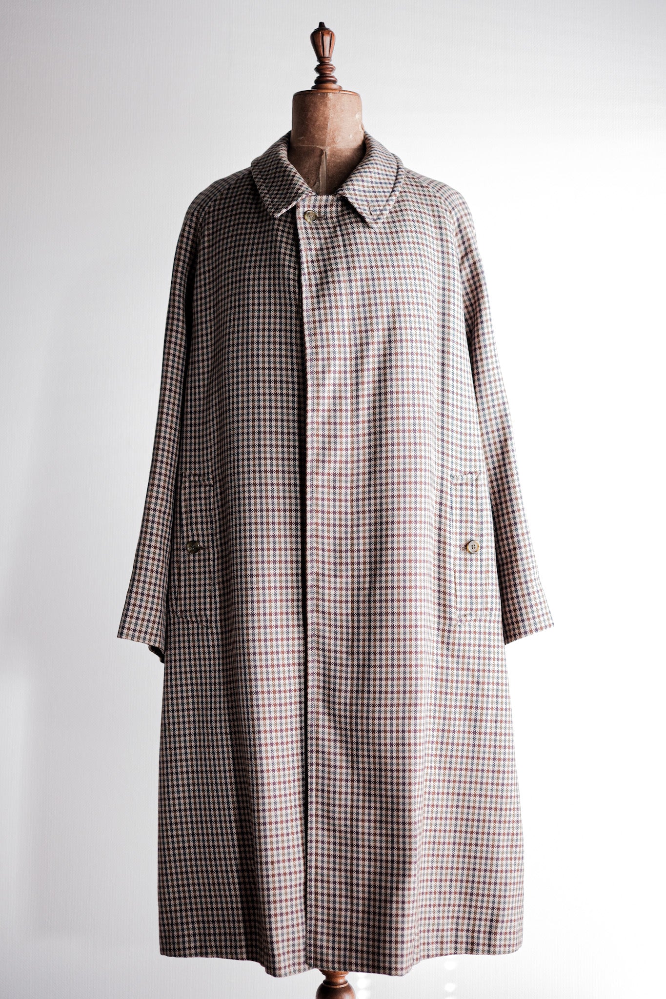【~80's】Vintage Burberry's Single Raglan Wool Balmacaan Coat Size.56REG