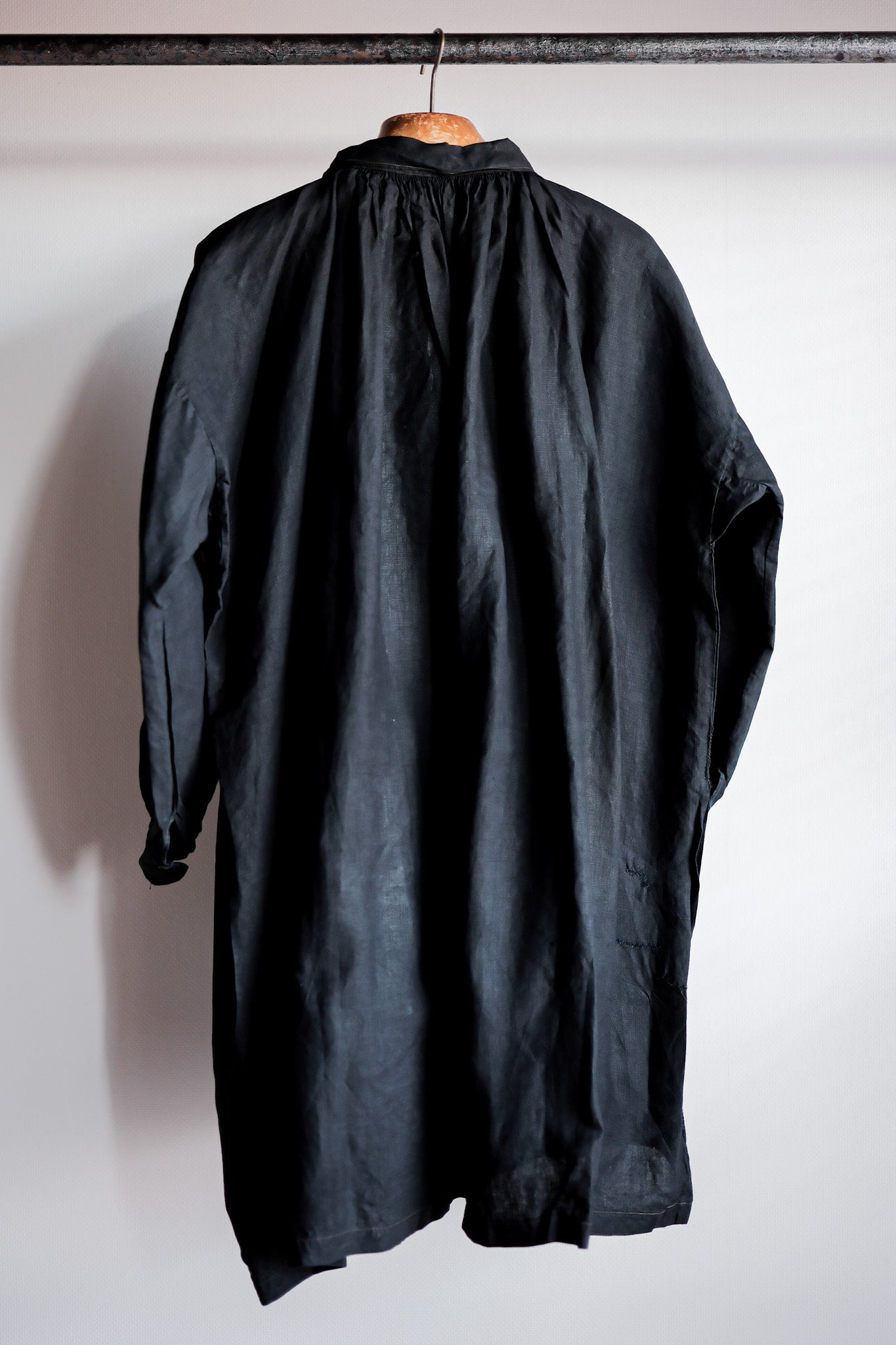 【Early 20th C】French Antique Indigo Linen Smock "Biaude"