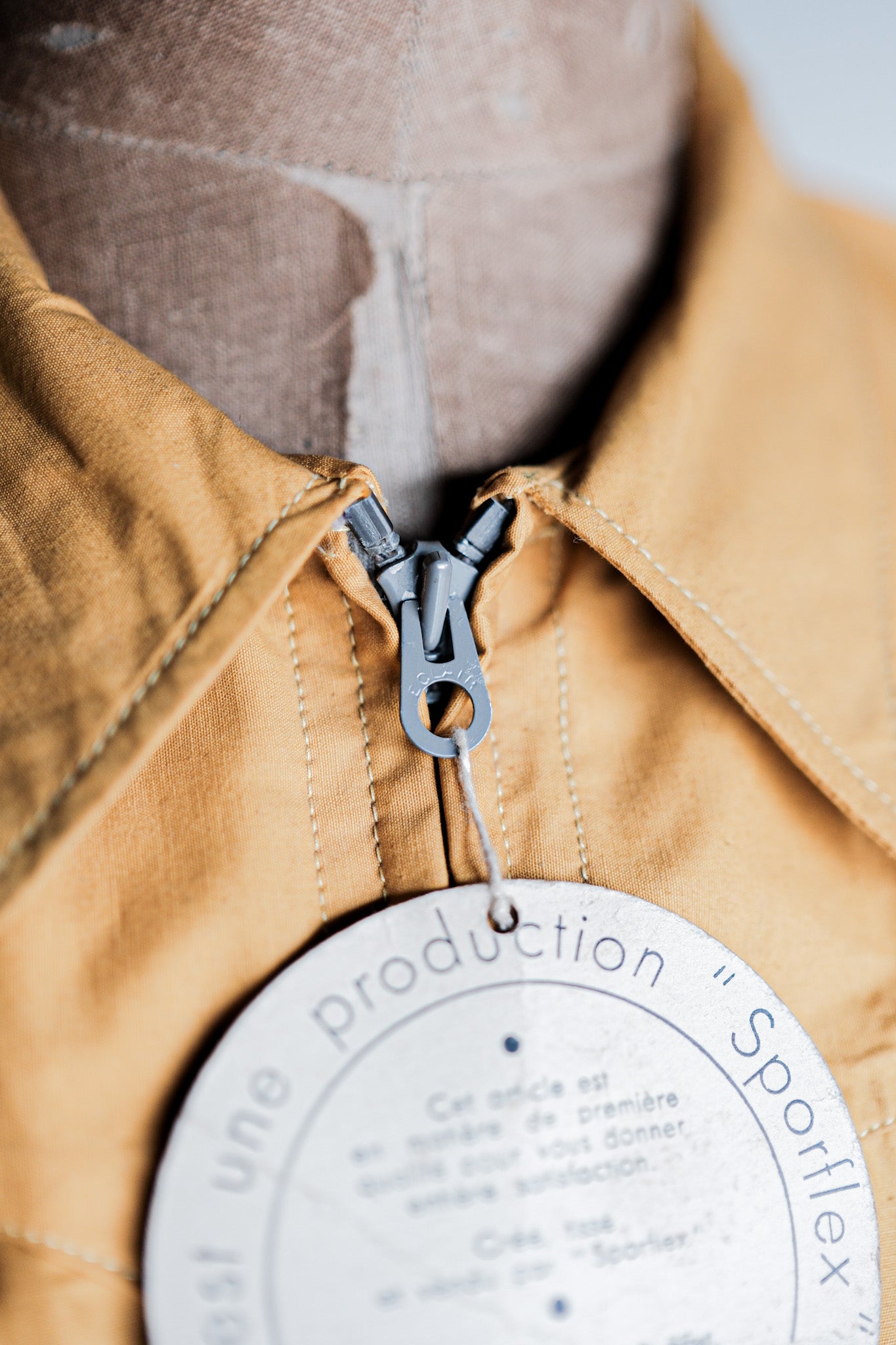 【~40's】French Vintage Yellow Cotton Jacket "Dead Stock"