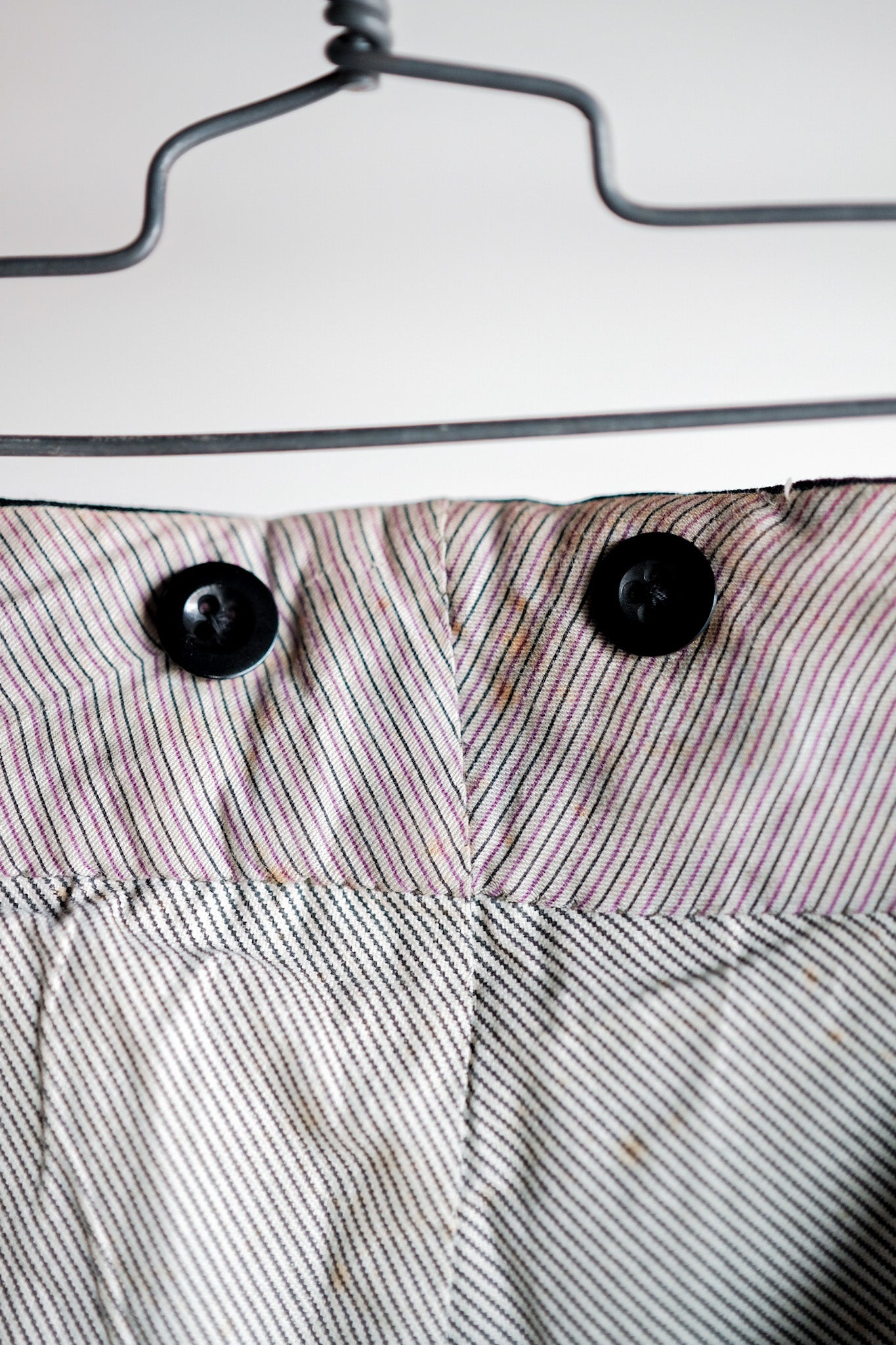 【~40's】French Vintage Black Wool Trousers