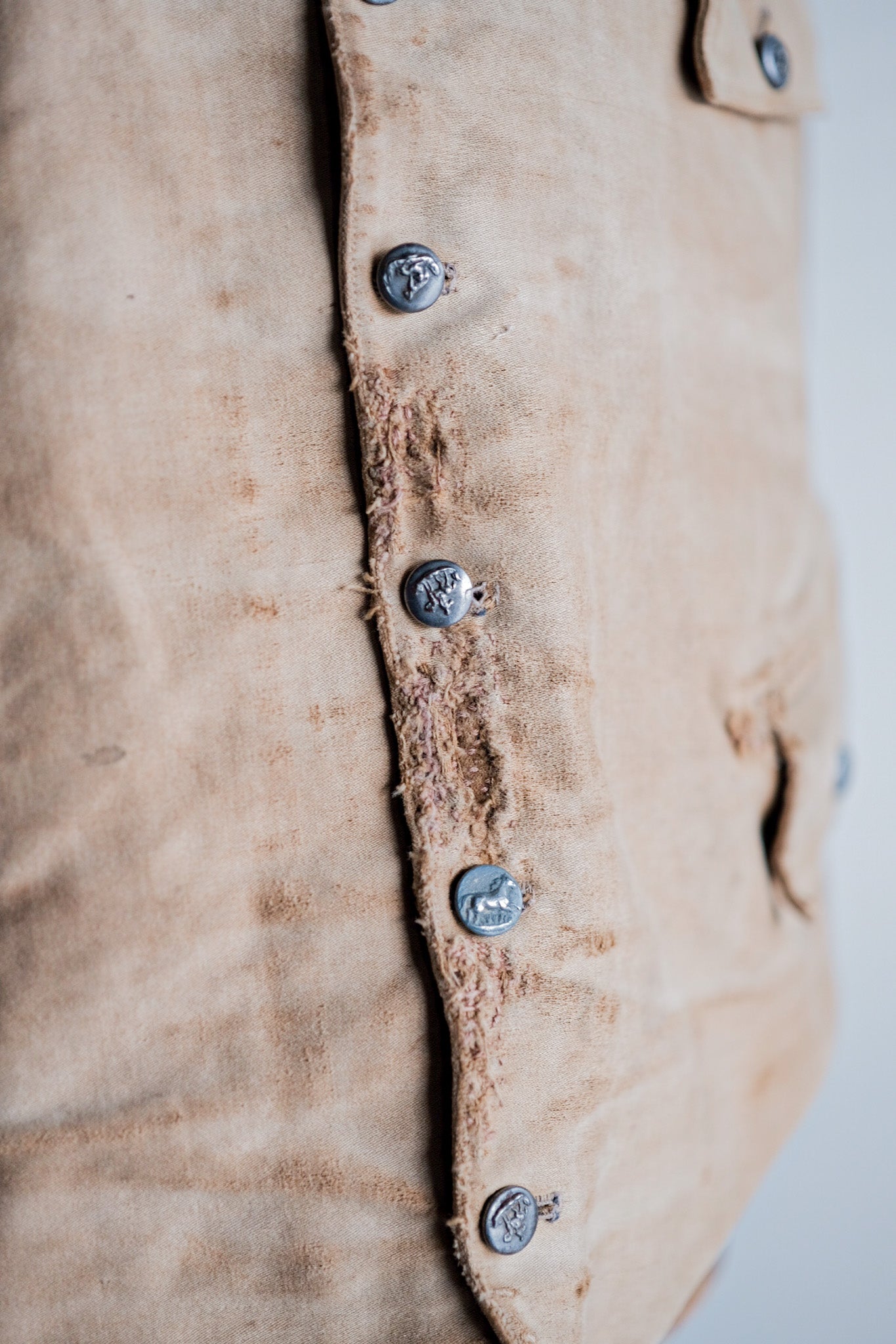 【~30's】French Vintage Moleskin Hunting Gilet