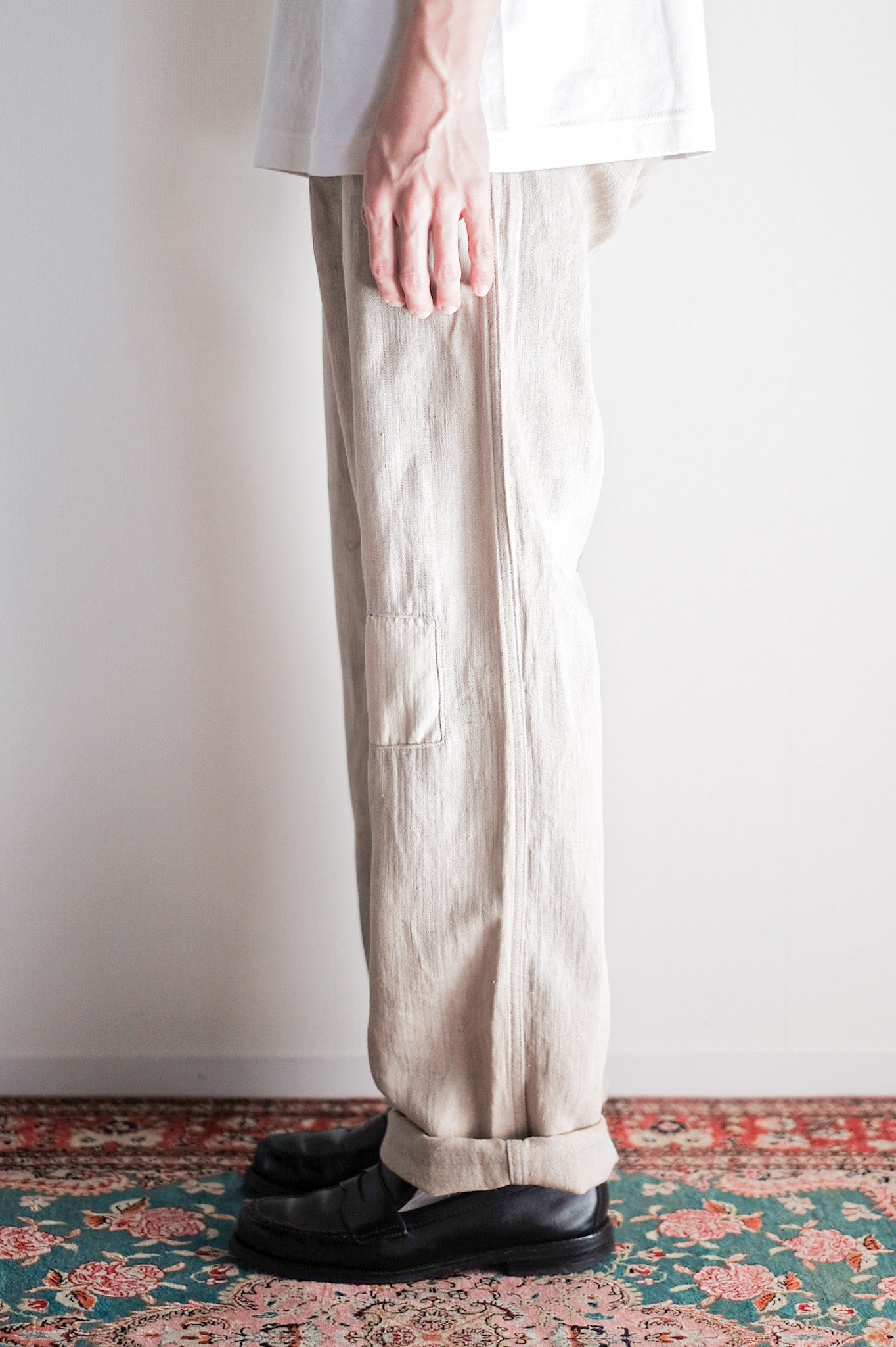 【~40's】WW2 German Army Drillich HBT Linen Trousers