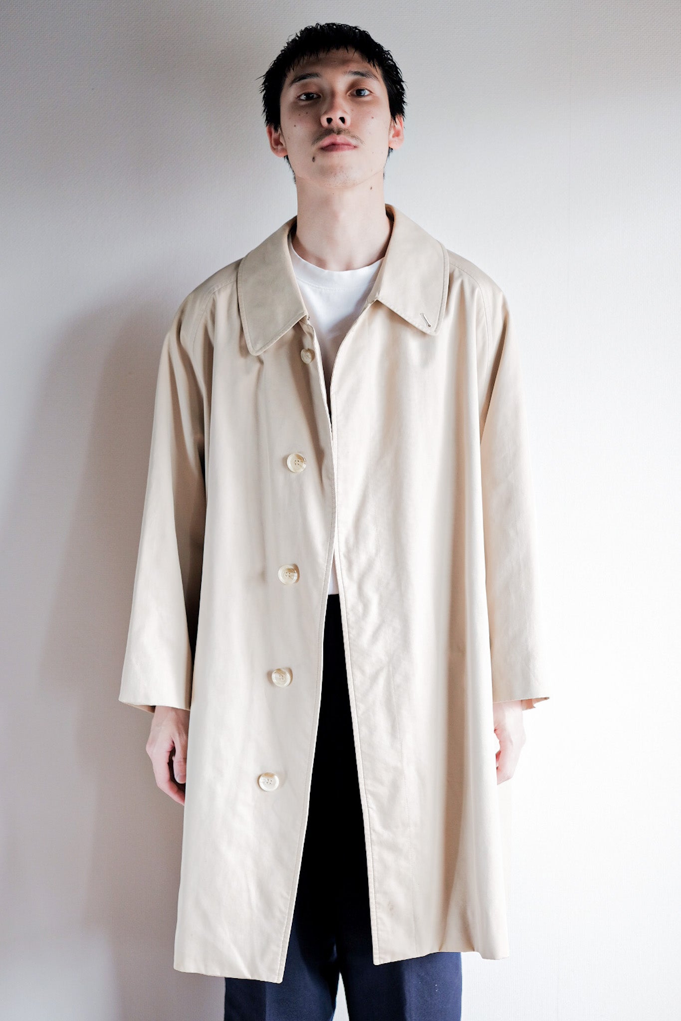 【~70's】Vintage Burberry's Single Raglan Balmacaan Coat C100 Size.52REG