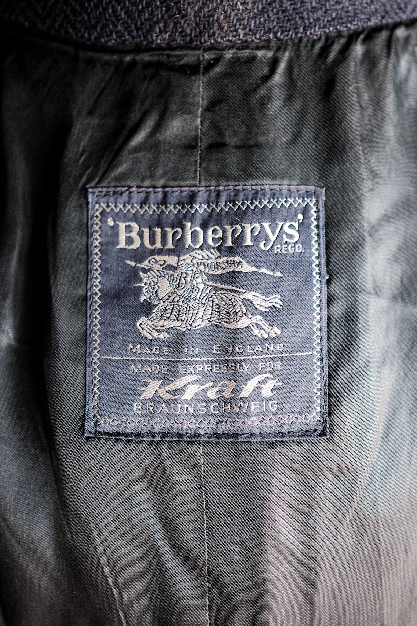 【~80's】Vintage Burberry's Single Raglan Balmacaan Coat Size.54RL "HARRIS TWEED" "Kraft 別注"