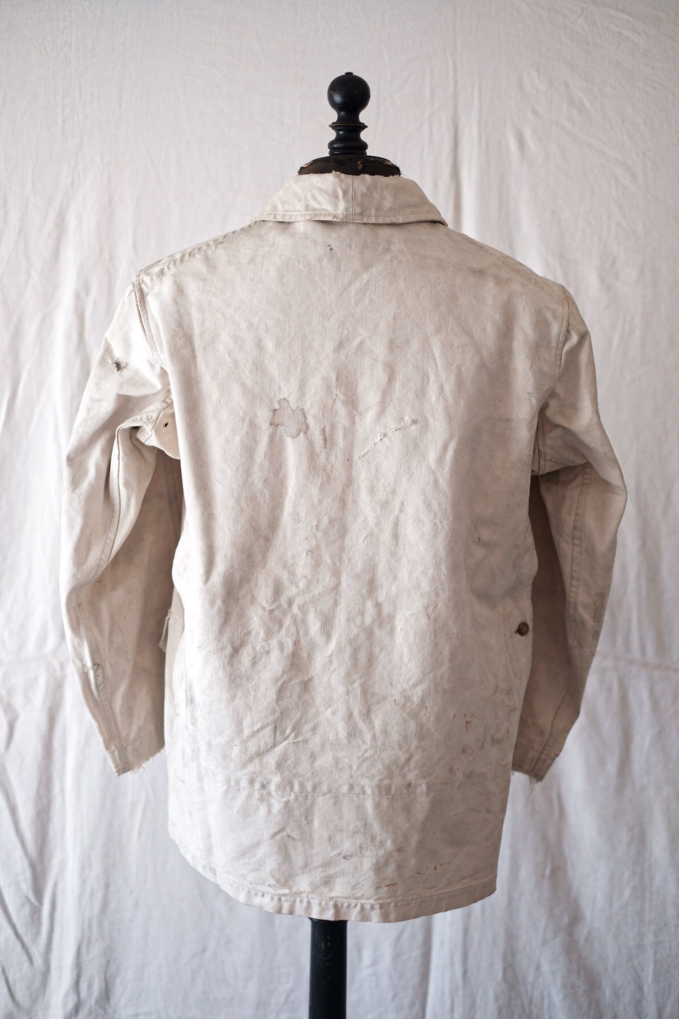 【~40's】French Vintage White Cotton Hunting Jacket