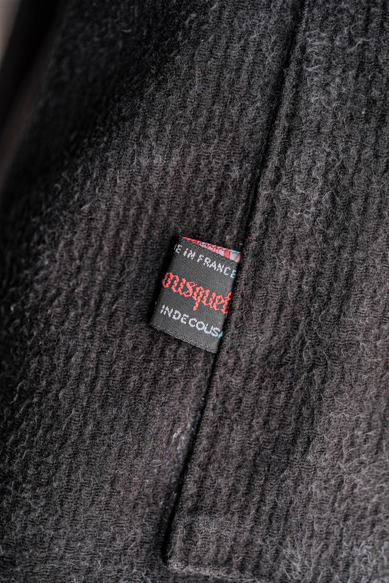 【~50's】French Vintage Brown Cotton Pique Hunting Jacket