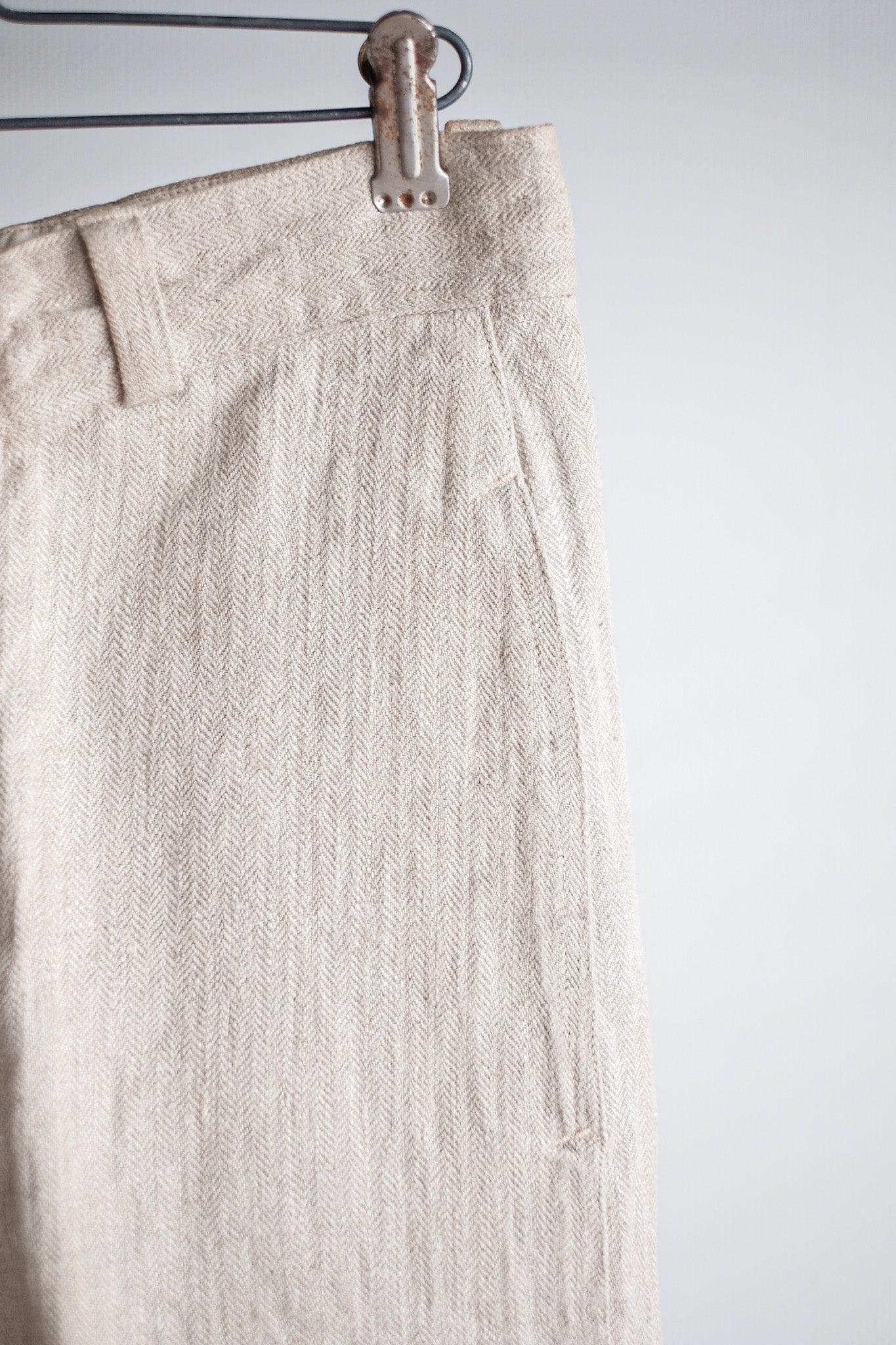 【~40’s】German Vintage HBT Linen Trousers