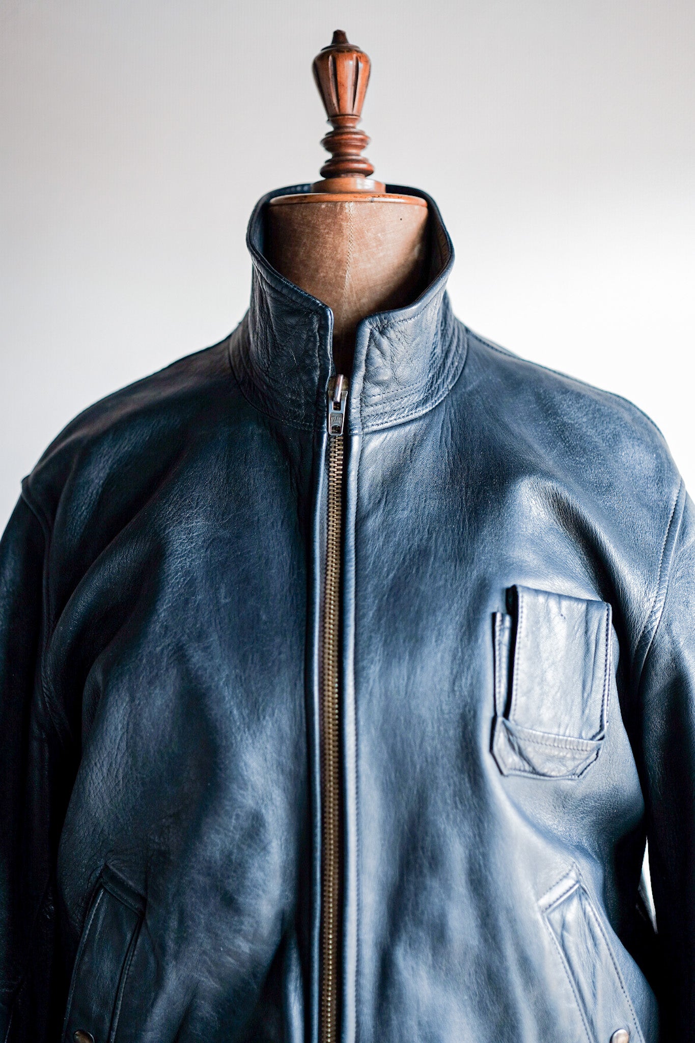 【~70's】French Air Force Pilot Leather Jacket