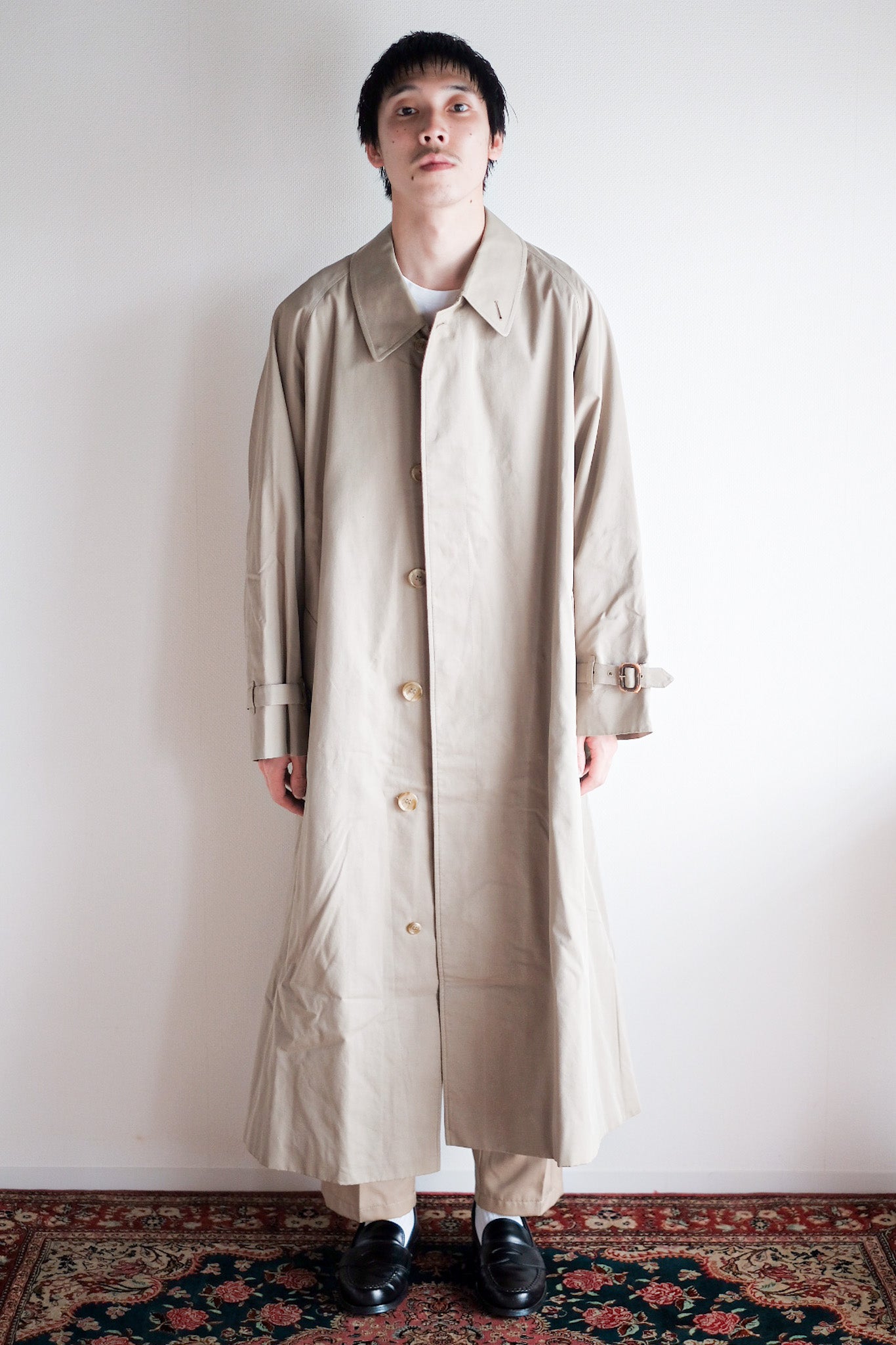 【~80's】Vintage Burberry Single Raglan Rider Coat C100 "HANS ALFRED TERNER 別注"