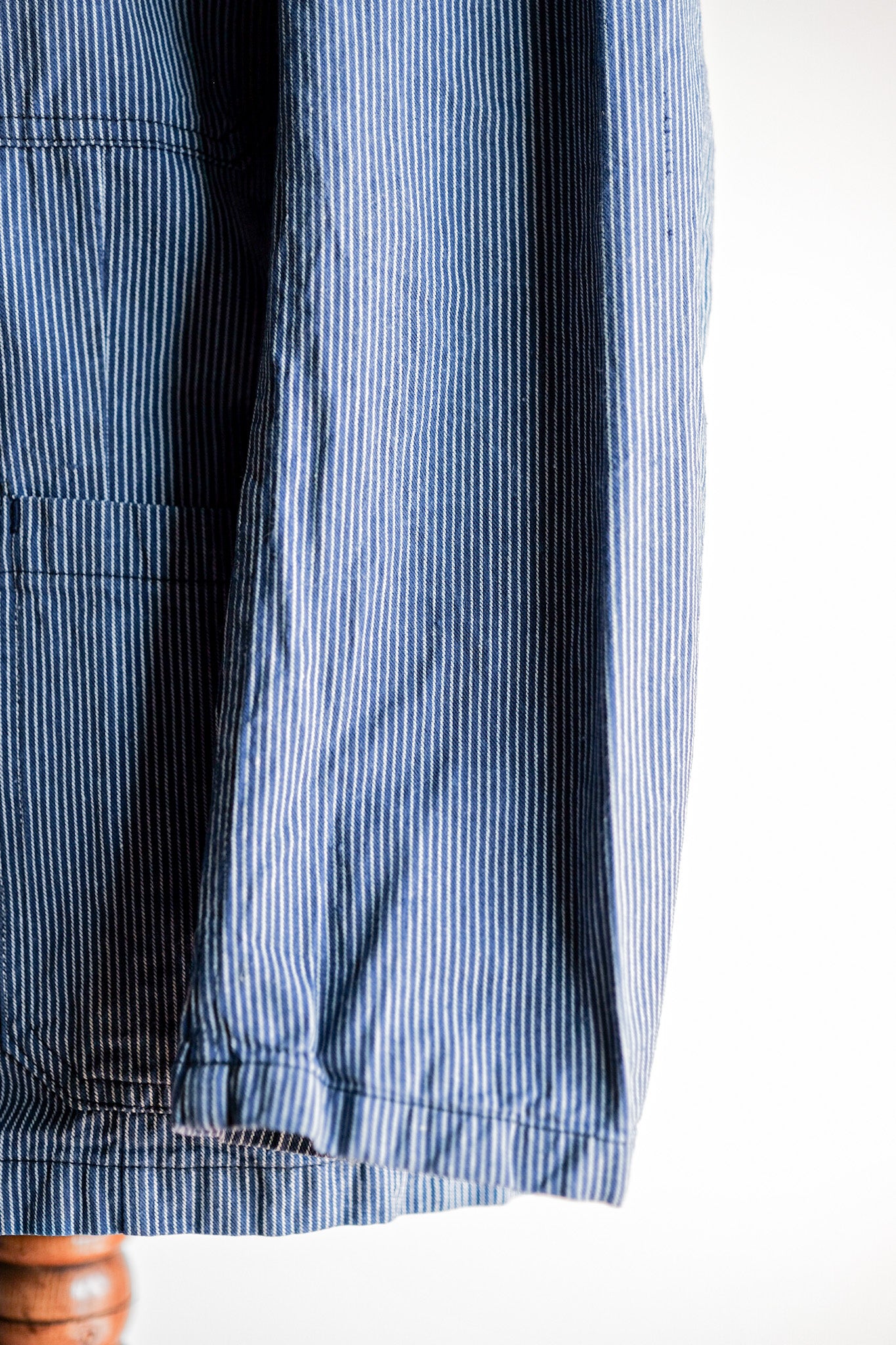 【~60's】French Vintage Cotton Striped Work Jacket "AU MOLINEL"