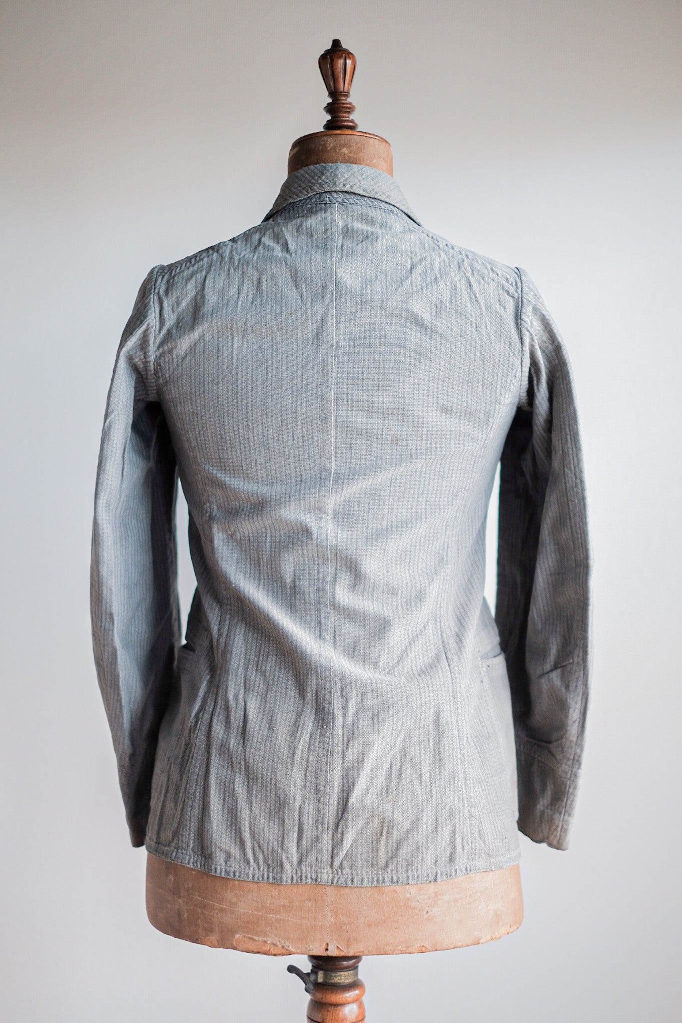 【~10's】French Antique Chambray Striped Sack Jacket