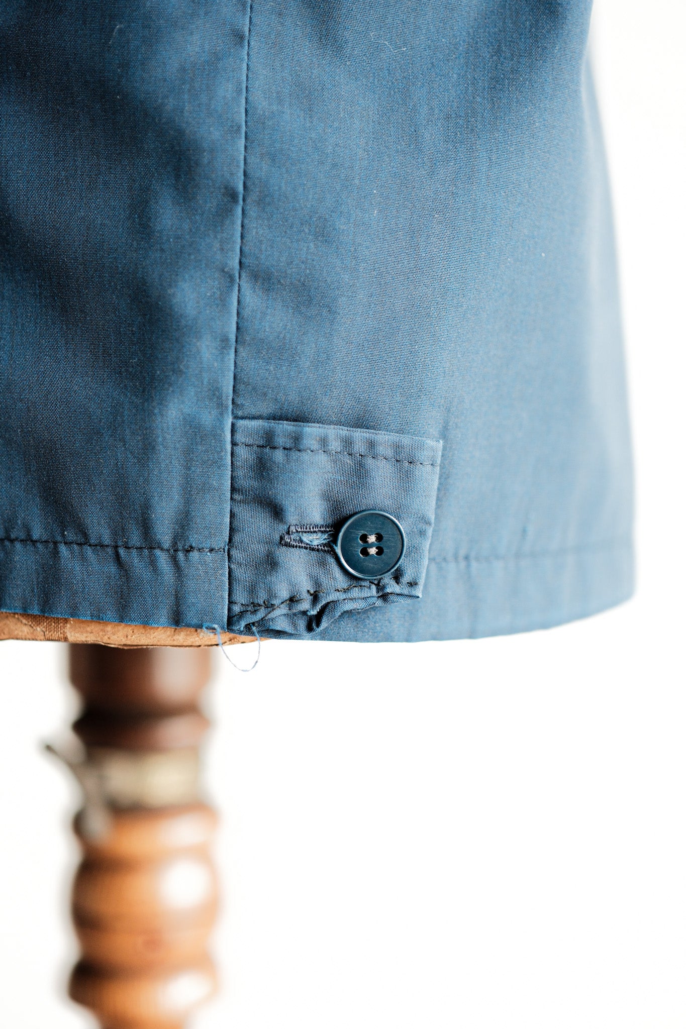 【~50's】German Vintage Blue Cotton × Polyester Hooded Jacket