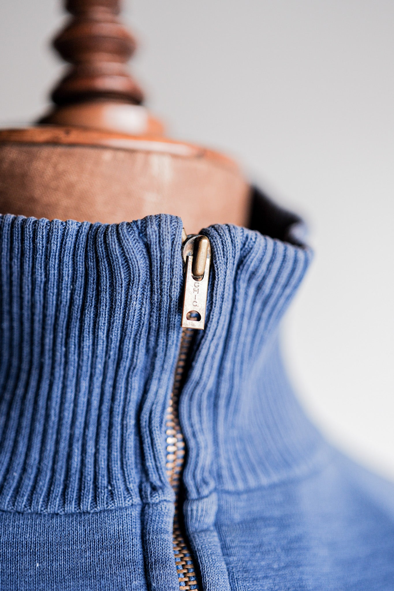 【~60's】French Vintage Full Zip Cotton Sweatshirt