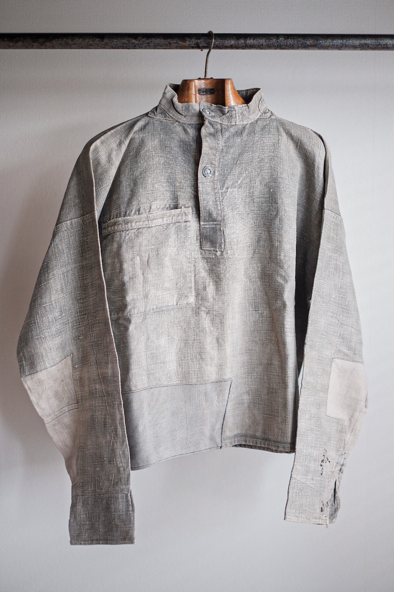 【~10's】WW1 German Navy Bourgeron Linen Smock “Feldgrau Green Grey”