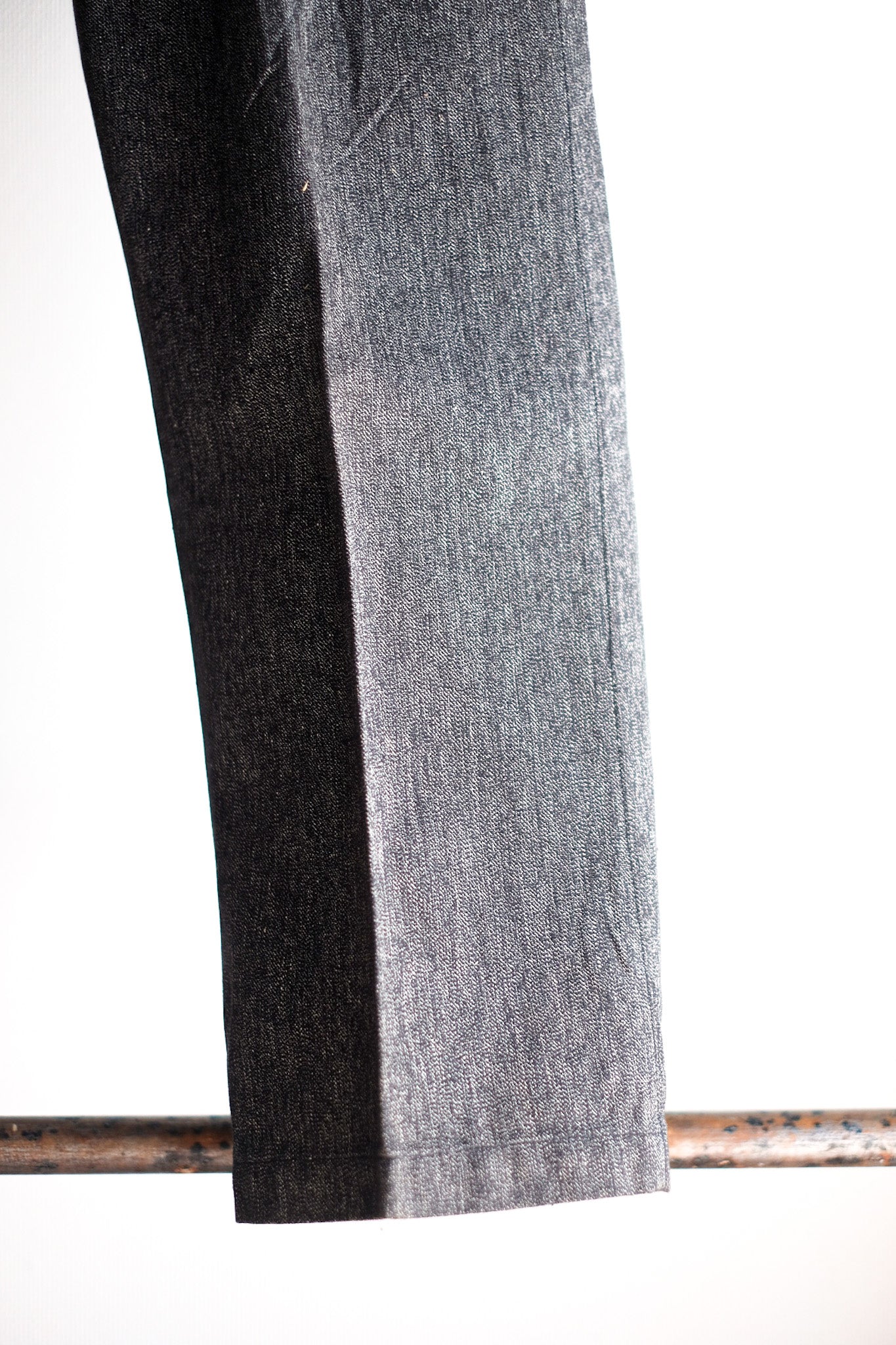 【~30's】French Vintage Black Chambray Work Pants "Dead Stock"