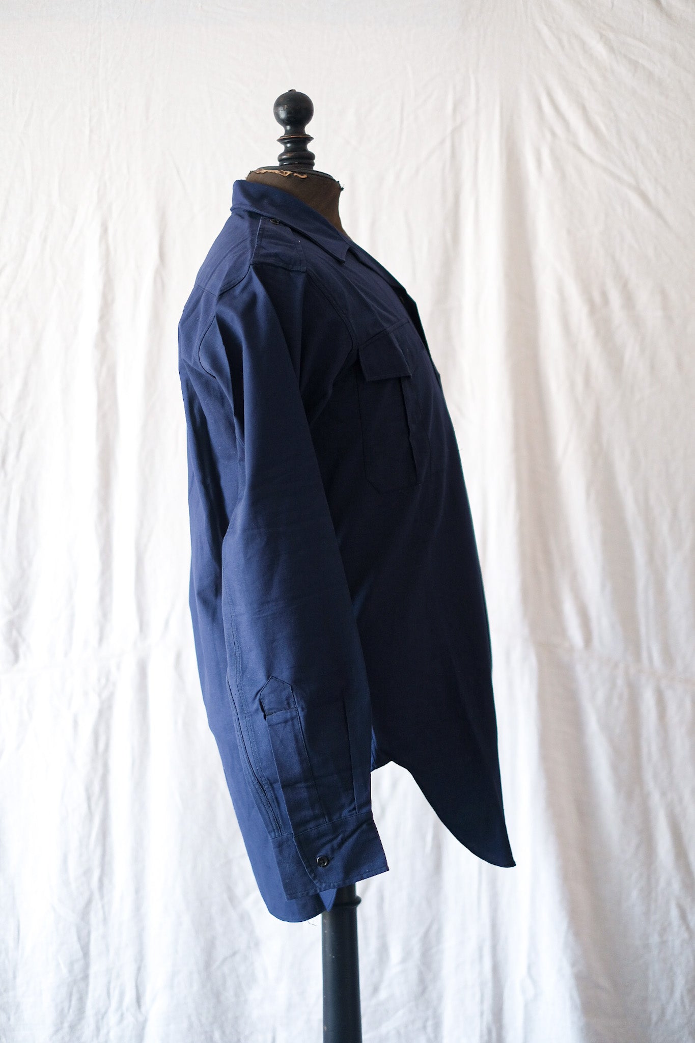 【~50's】French Army M48 Indigo Metis Shirt "Dead Stock"