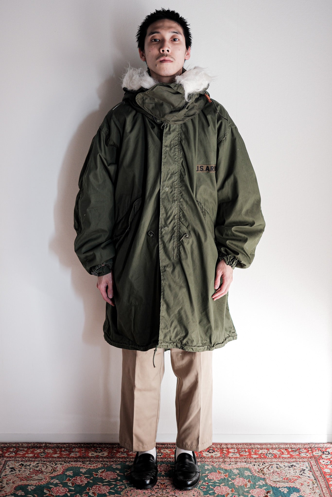 【~80's】U.S.ARMY M-65 Fishtail Parka Size.MEDIUM "Full Set"