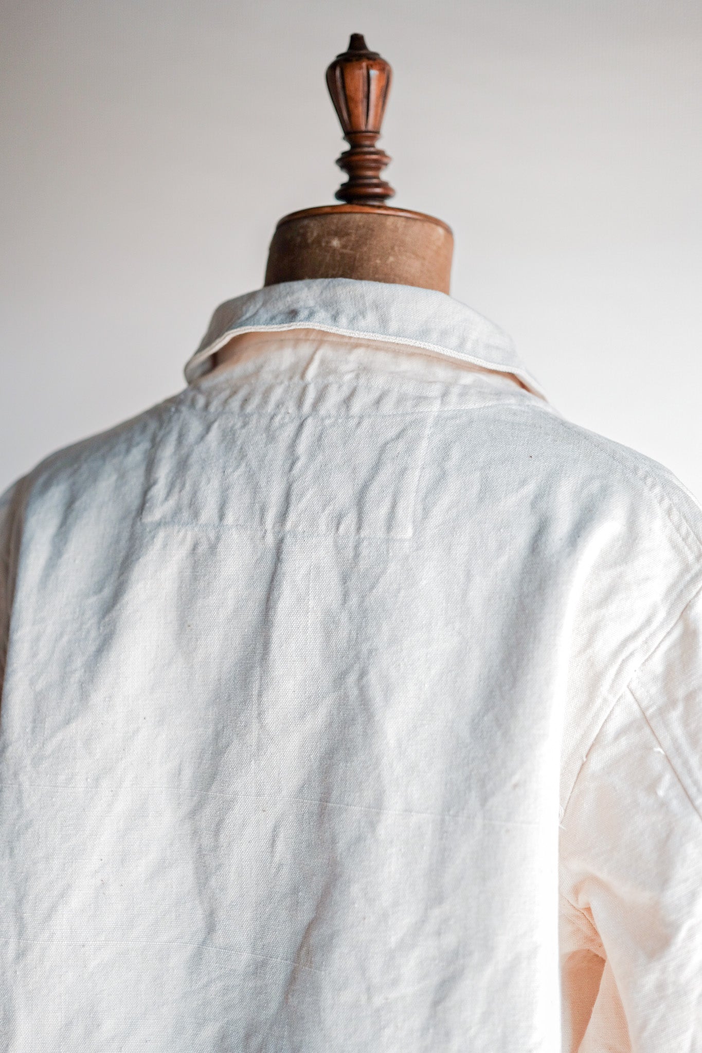 【~30's】French Navy Linen Sailor Smock "Dead Stock"