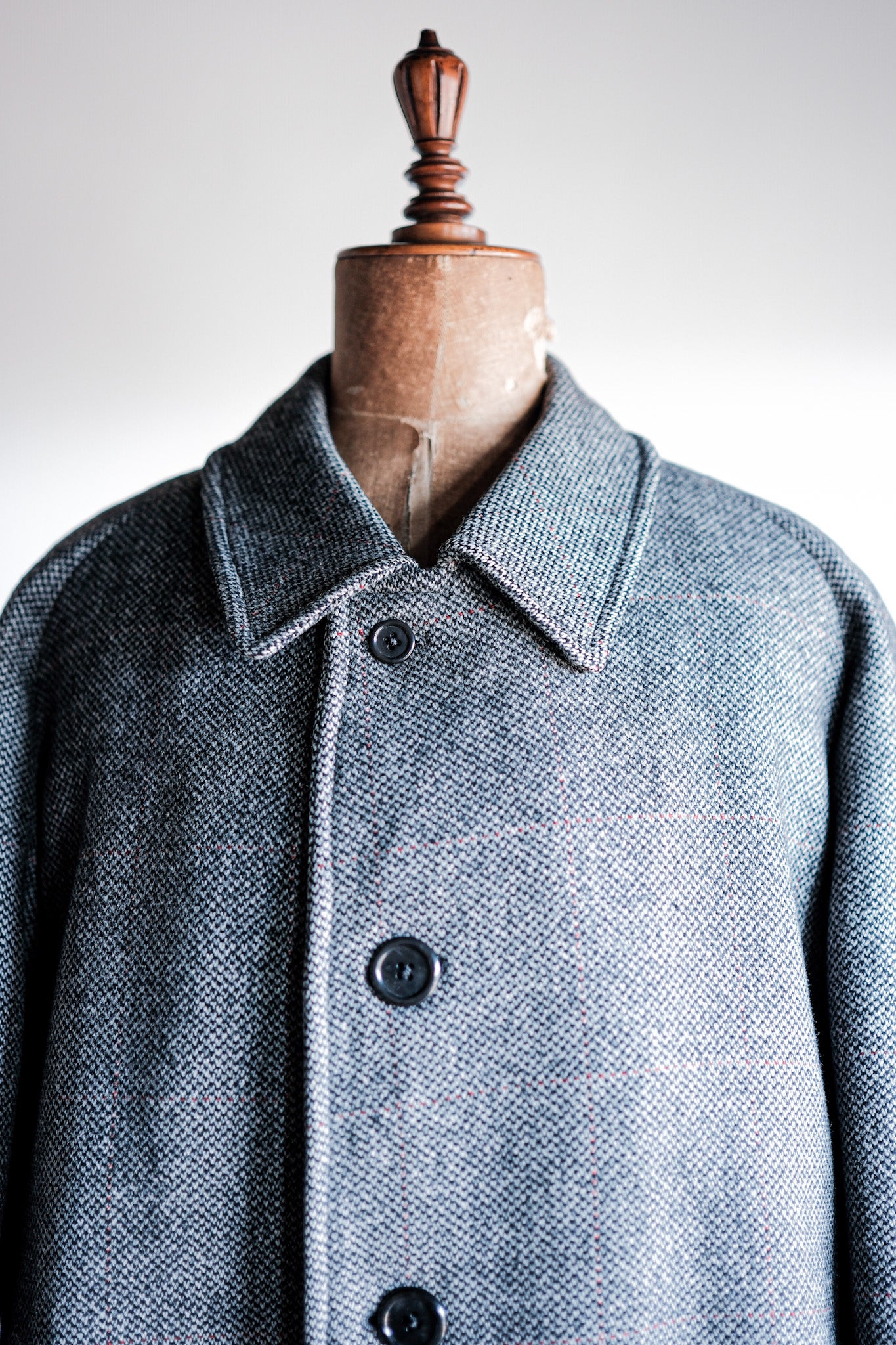 【~70's】Vintage Aquascutum Single Raglan Balmacaan Coat "SCOTTISH TWEED"