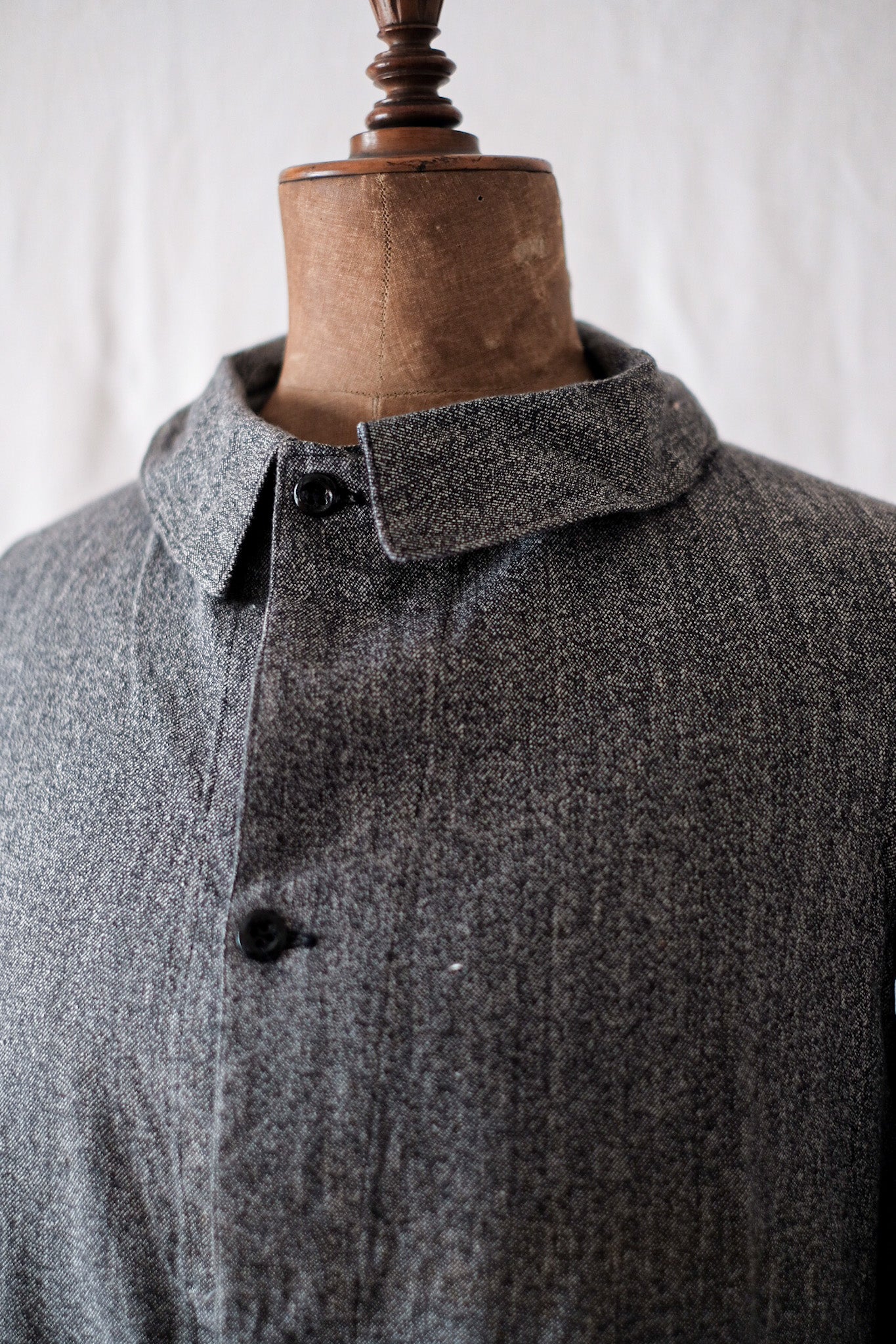【~40's】French Vintage Black Chambray Work Coat