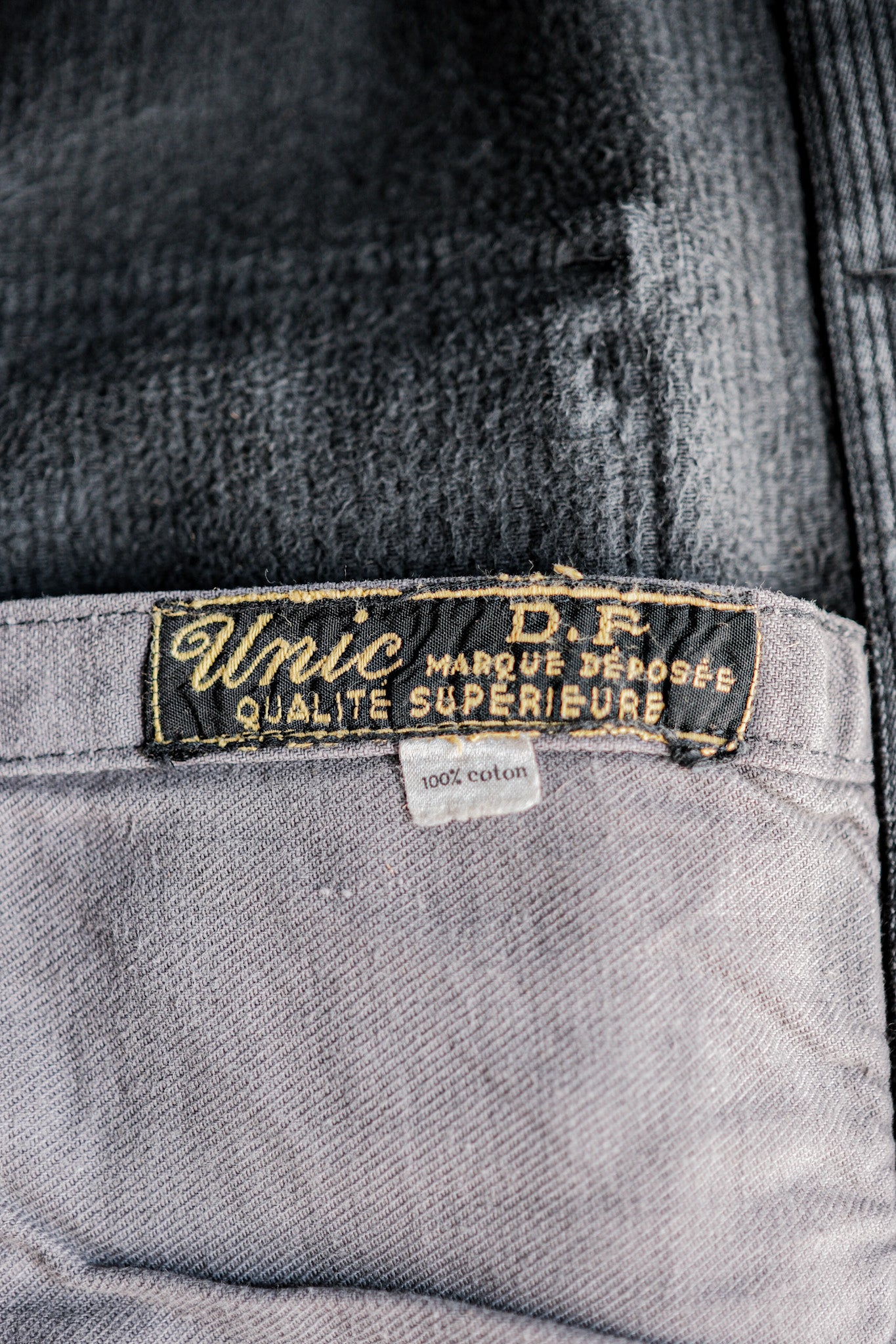 【~50's】French Vintage Gray Cotton Pique Hunting Jacket