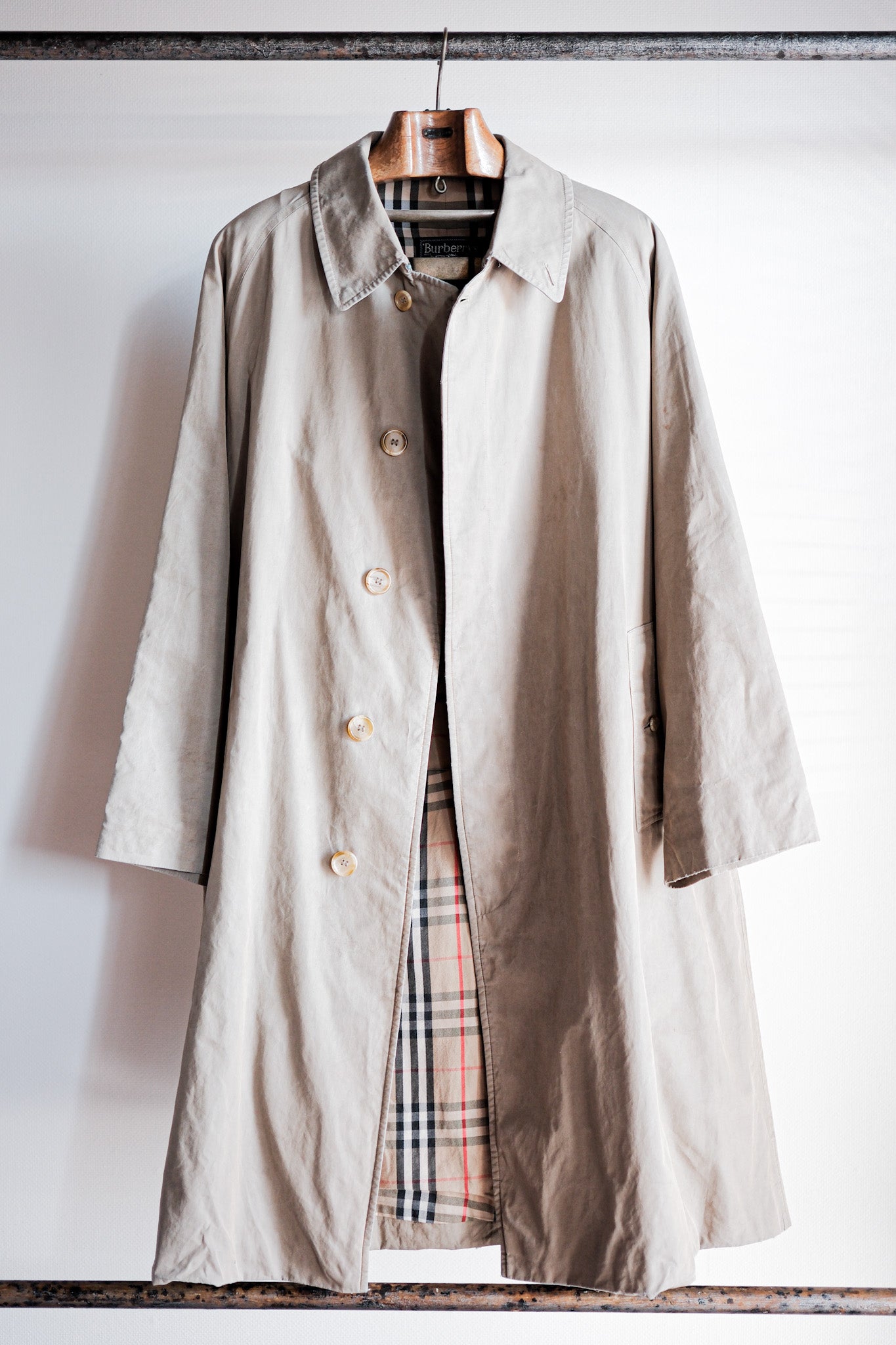 【~80's】Vintage Burberry's Single Raglan Balmacaan Coat C100 Size.48REG
