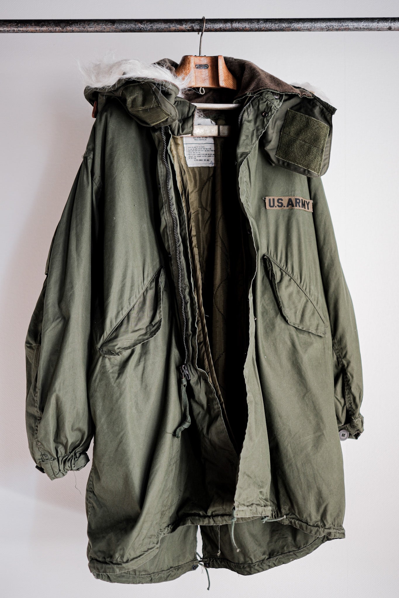 【~80's】U.S.ARMY M-65 Fishtail Parka Size.MEDIUM "Full Set"