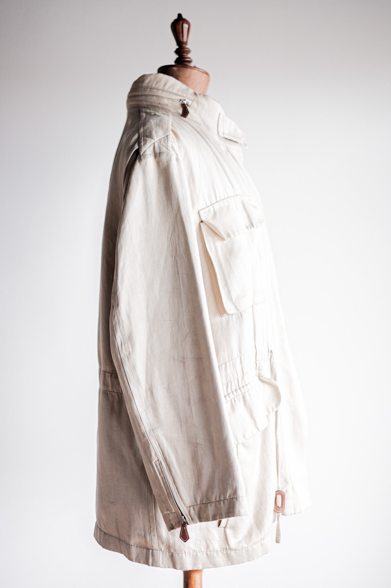 【~00's】Old Hermès Paris Linen Jacket by Martin Margiela Size.42
