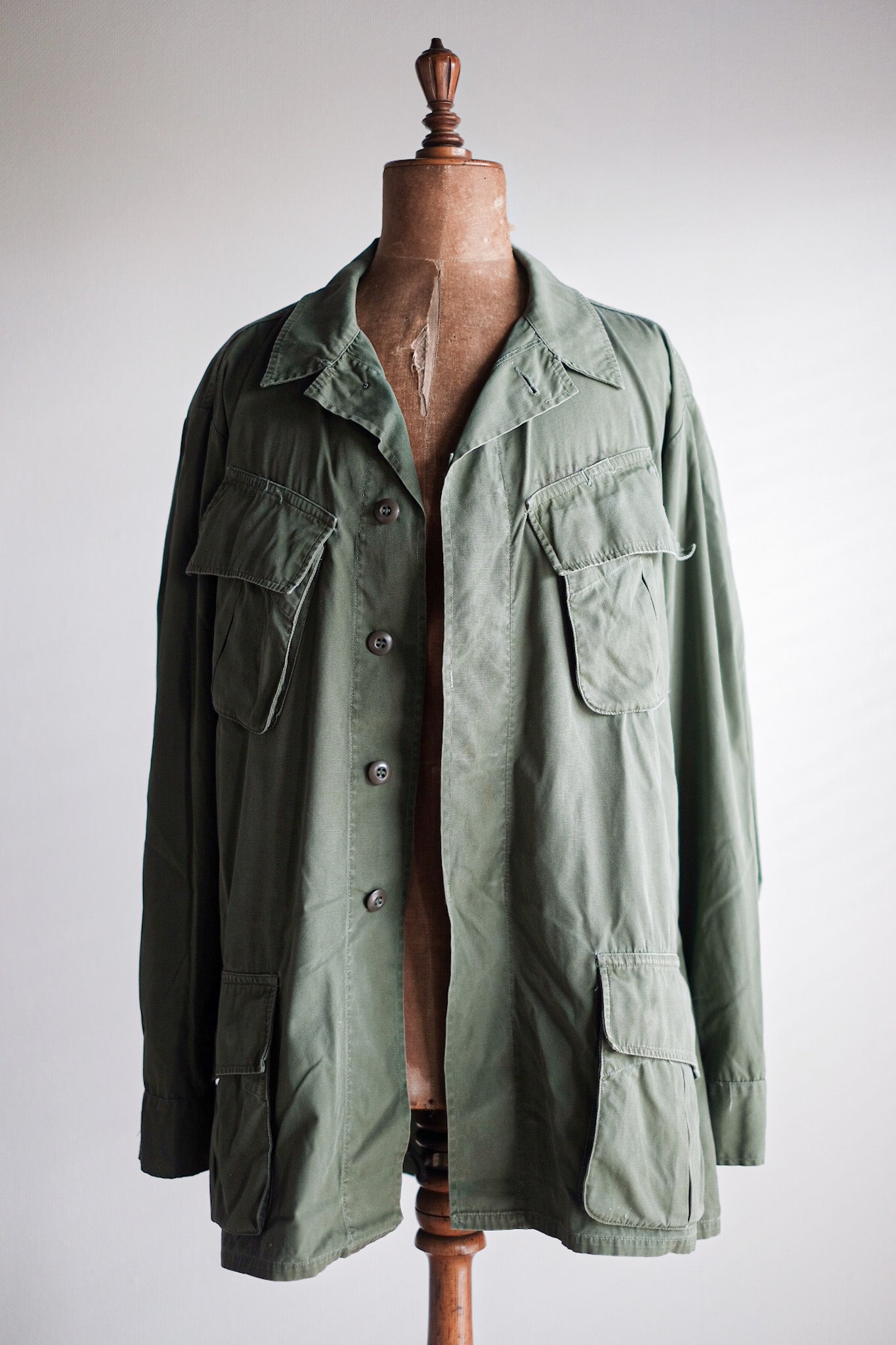 【~60's】US Army Jungle Fatigue Jacket "3rd Type" Size.LARGE-REGULAR