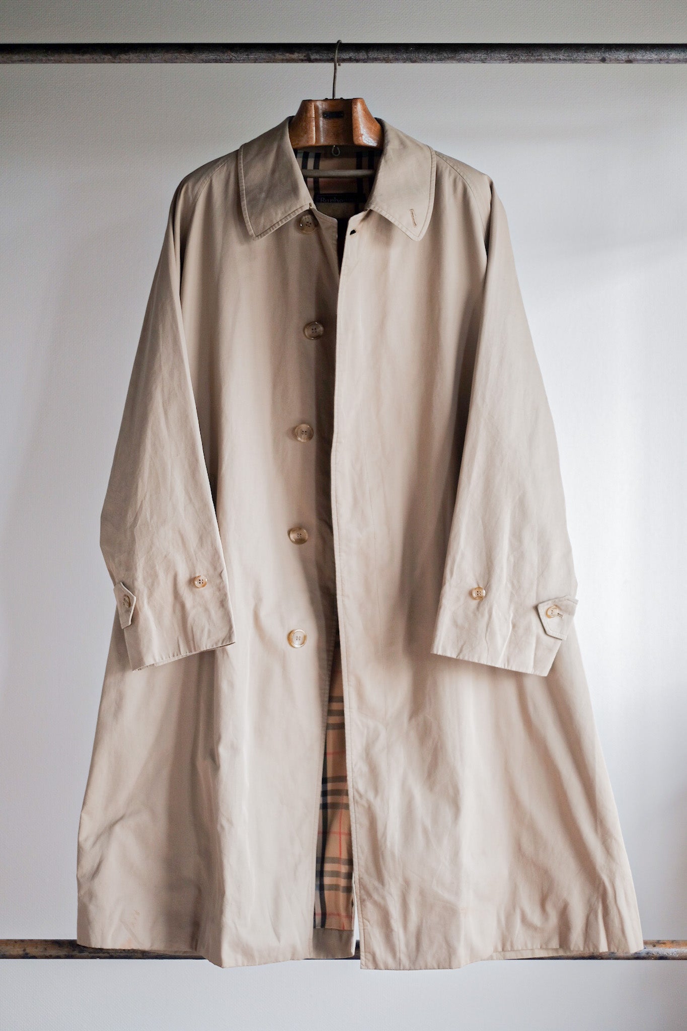【~70's】Vintage Burberry Single Raglan Balmacaan Coat C100