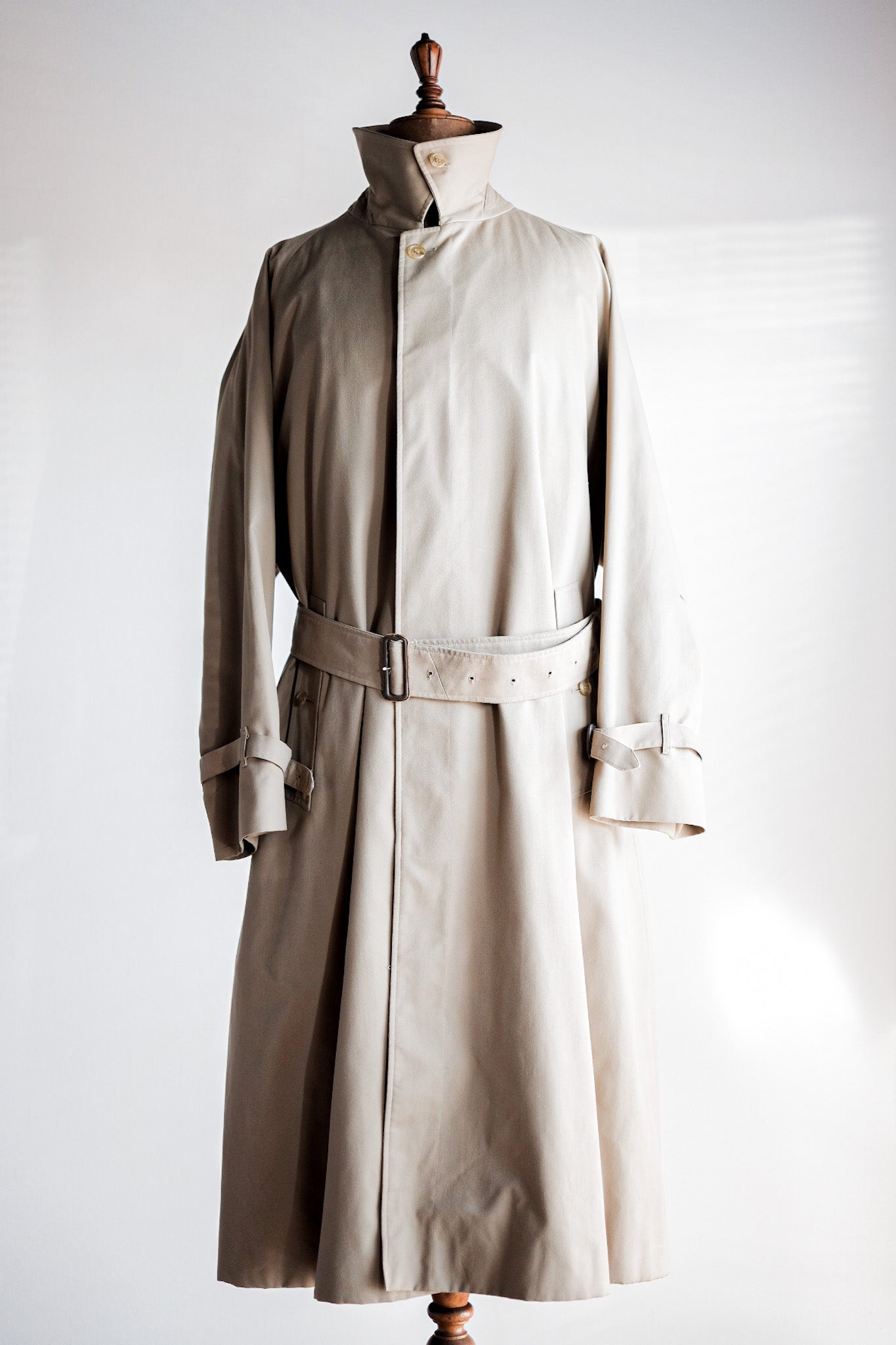 【~80's】Vintage Burberry's Single Raglan Rider Coat Size.52RL