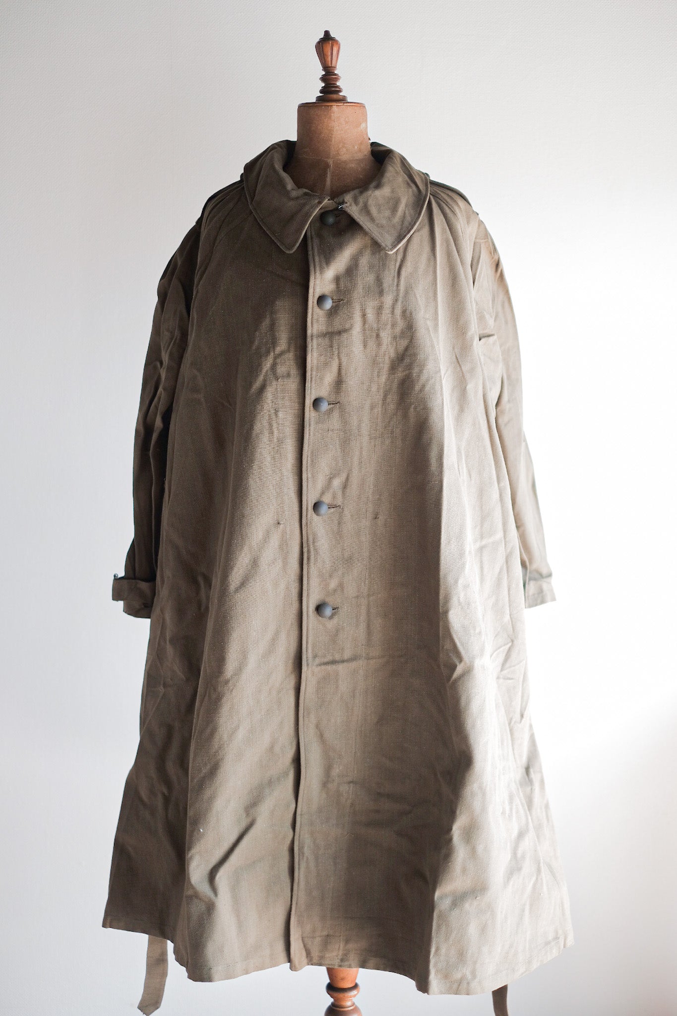 【~50's】French Army M35 Motorcycle Coat "Cotton Linen Type" "Dead Stock"