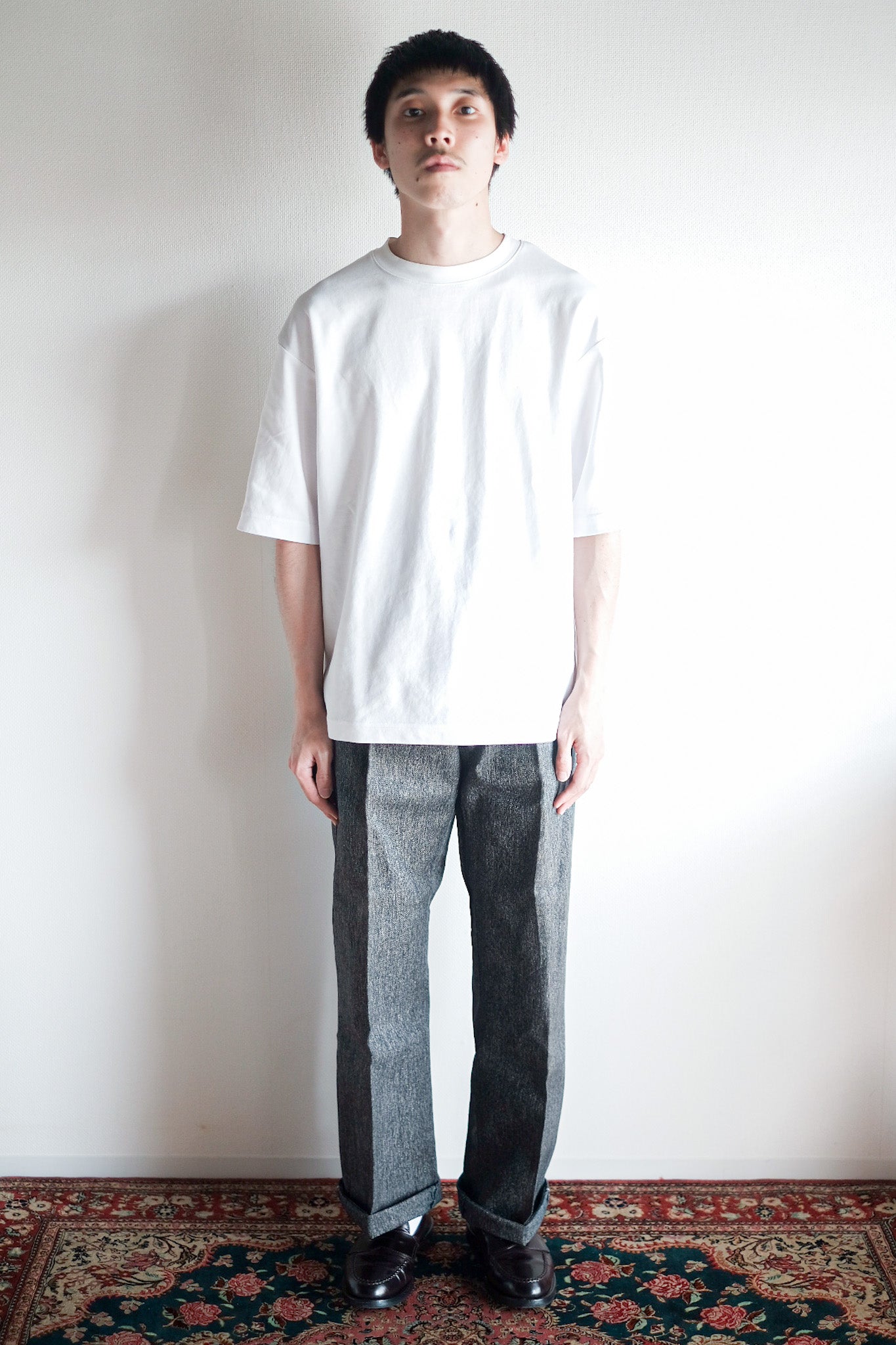 【~30's】French Vintage Black Chambray Work Pants "Dead Stock"