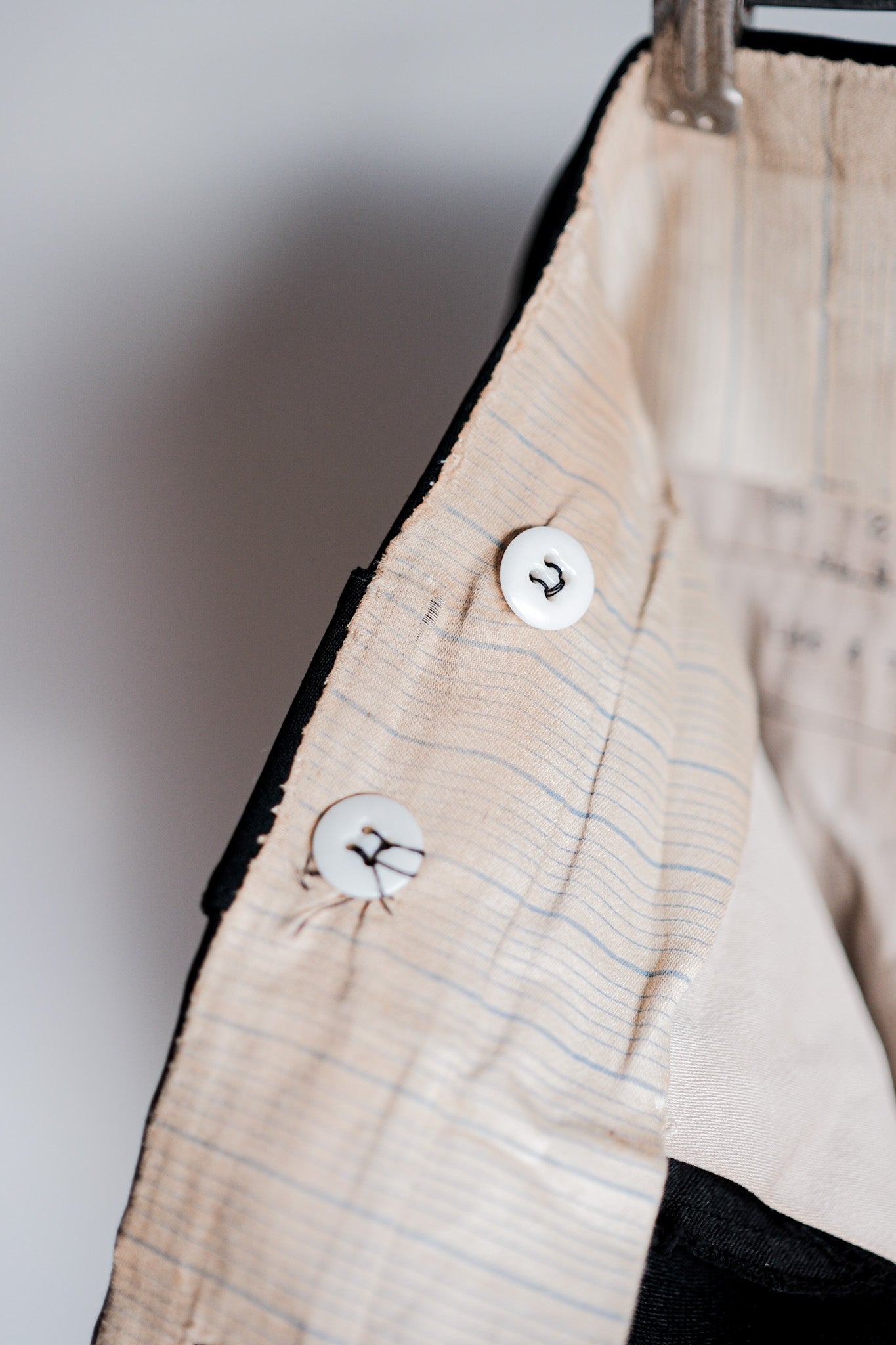 【~40's】French Vintage Black Wool Trousers