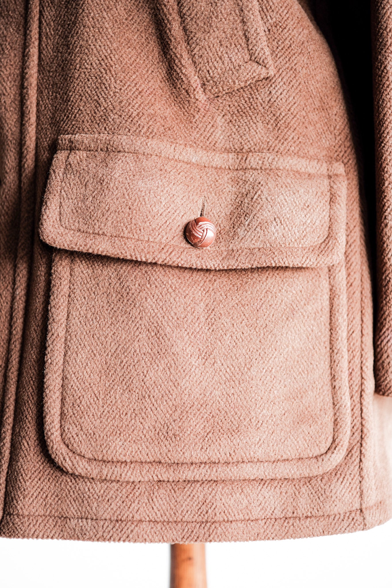 【~90's】Old INVERTERE Wool Jacket With Chin Strap "Moorbrook"