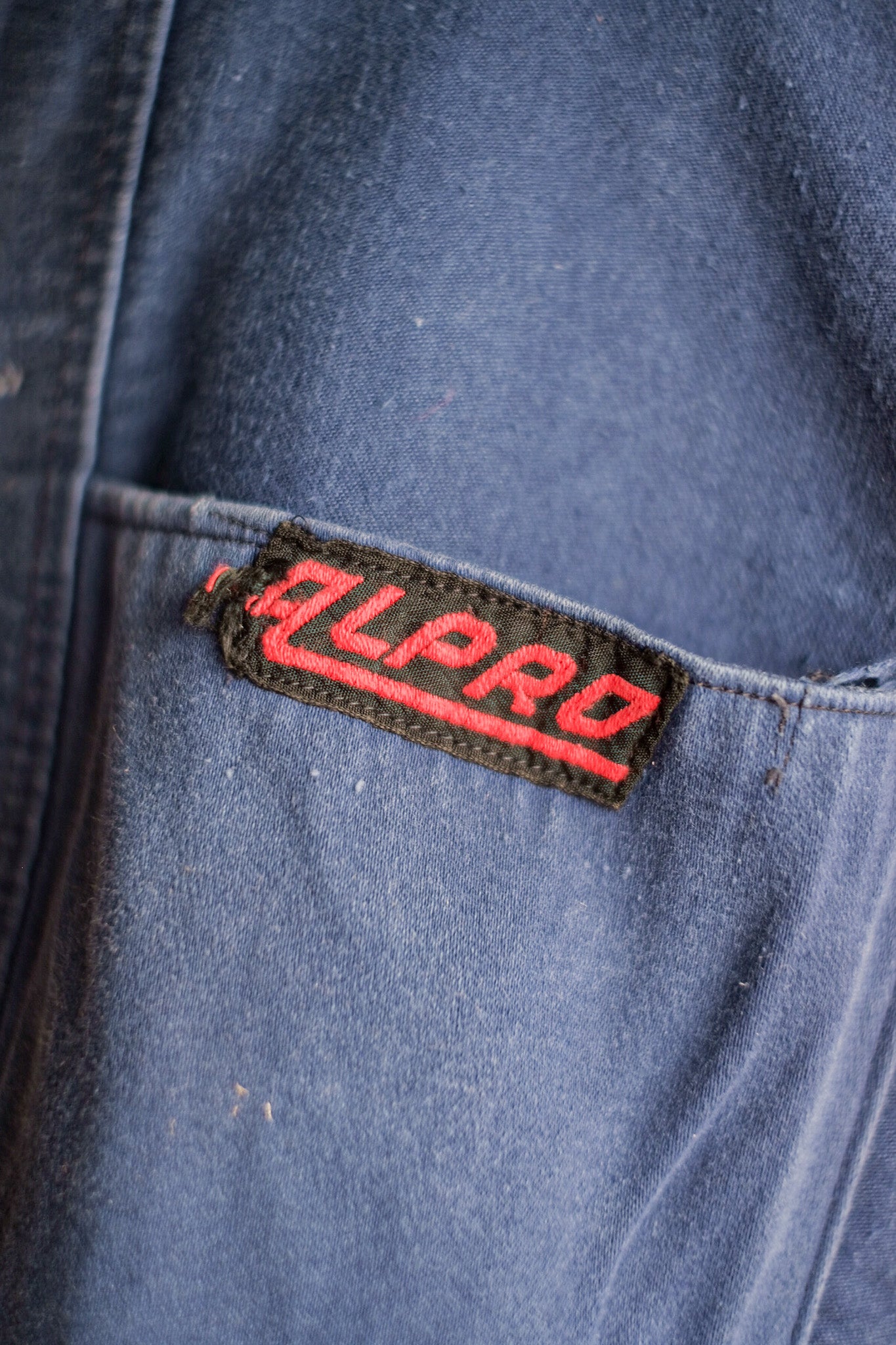 【~40's】French Vintage Blue Moleskin Work Jacket