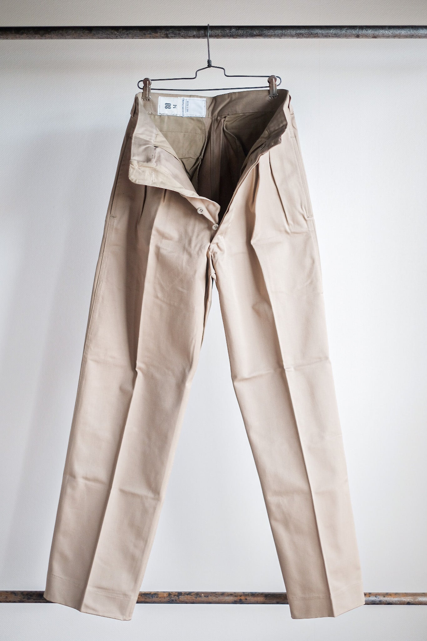 【~60's】French Army M52 Chino Trousers Size.80M "Dead Stock"