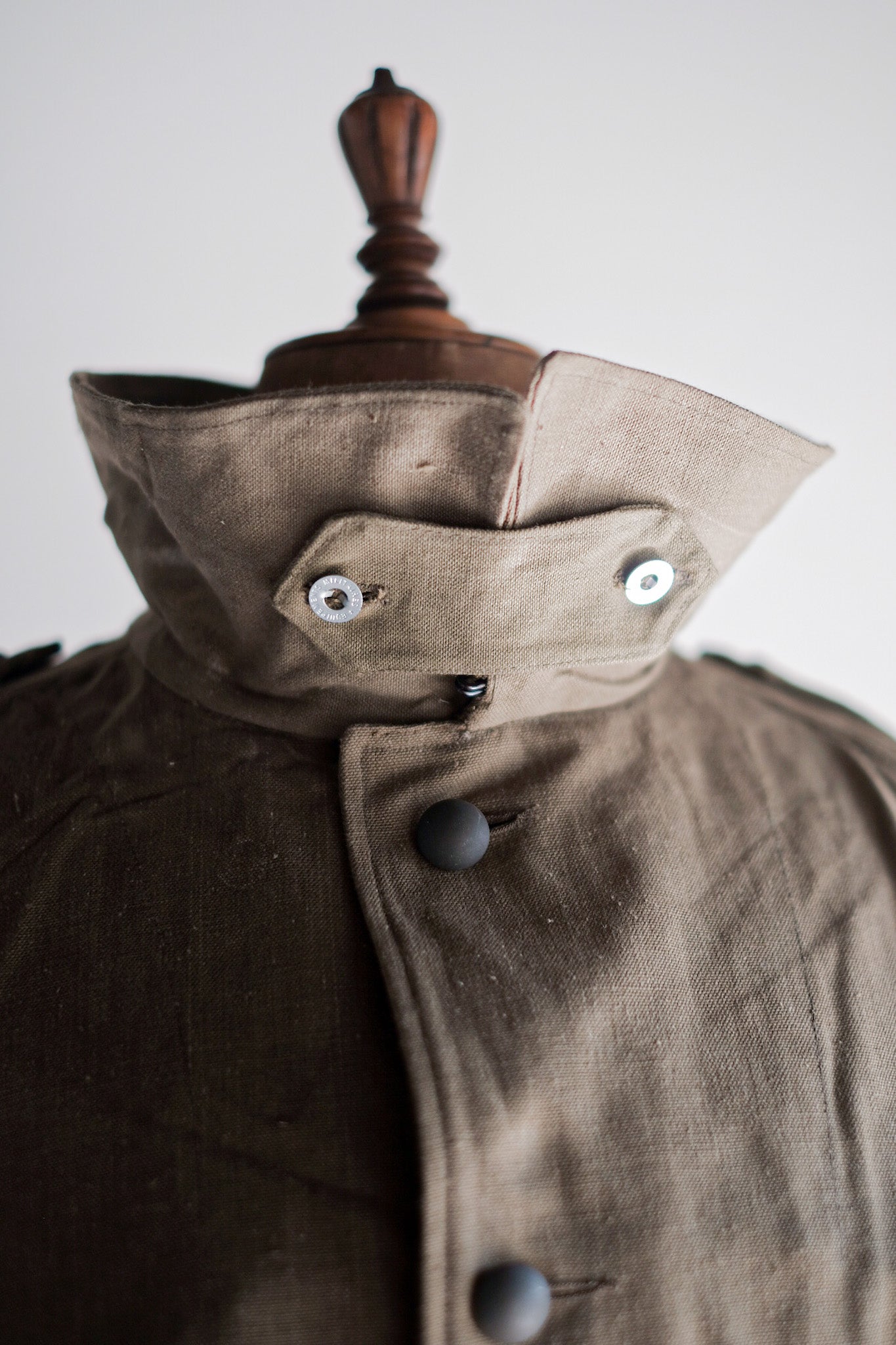 【~50's】French Army M35 Motorcycle Coat "Cotton Linen Type" "Dead Stock"
