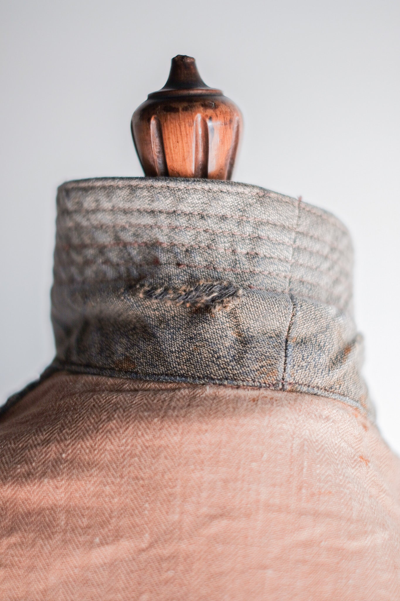 【~30's】French Vintage Brown Cotton Salt & Pepper Hunting Jacket