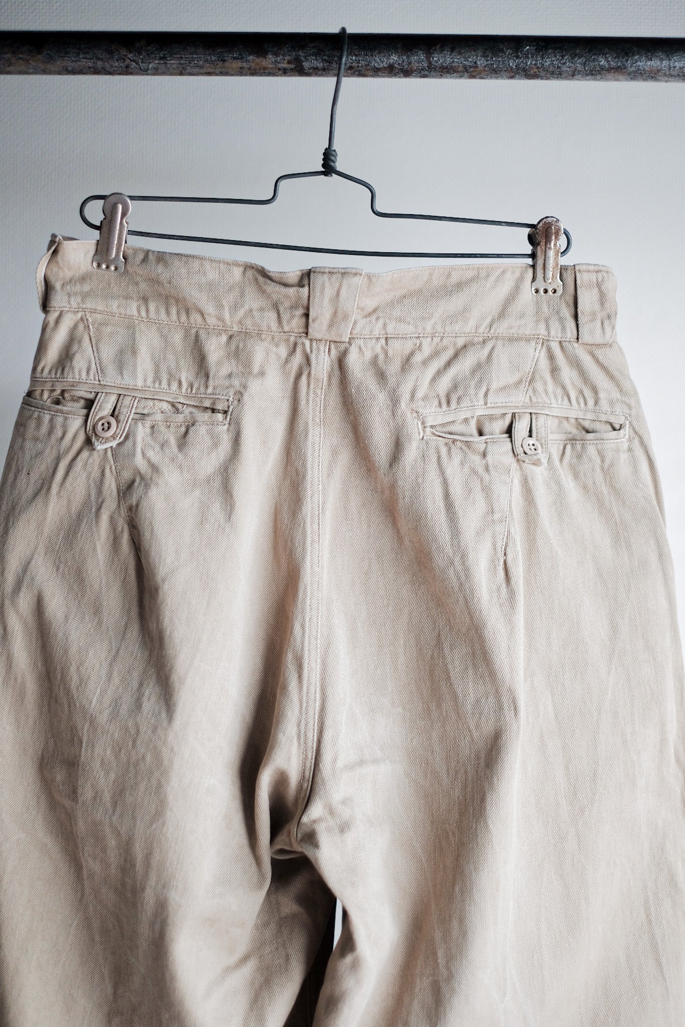 【~50's】French Army M52 Chino Trousers Size.76C "Indochina Model"