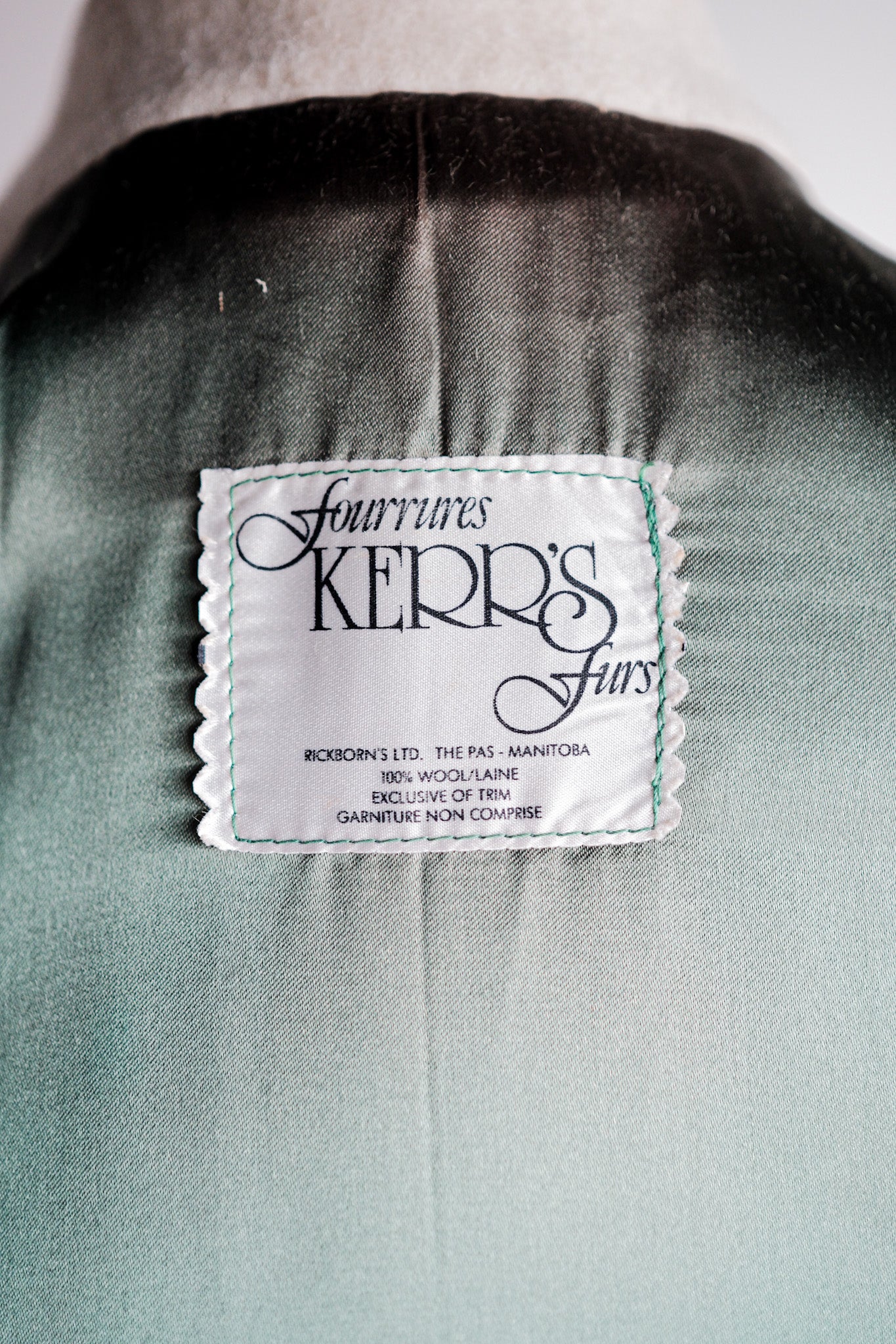 【~60's】British Vintage 2 Tone Wool Jacket "Kerr's"
