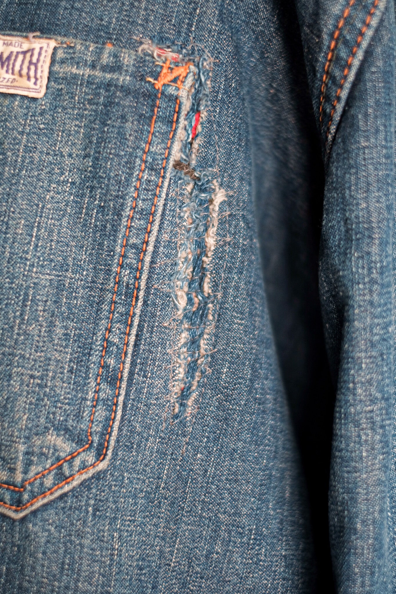 【~40's】American Vintage Denim Coverall With Blanket "BIG SMITH"